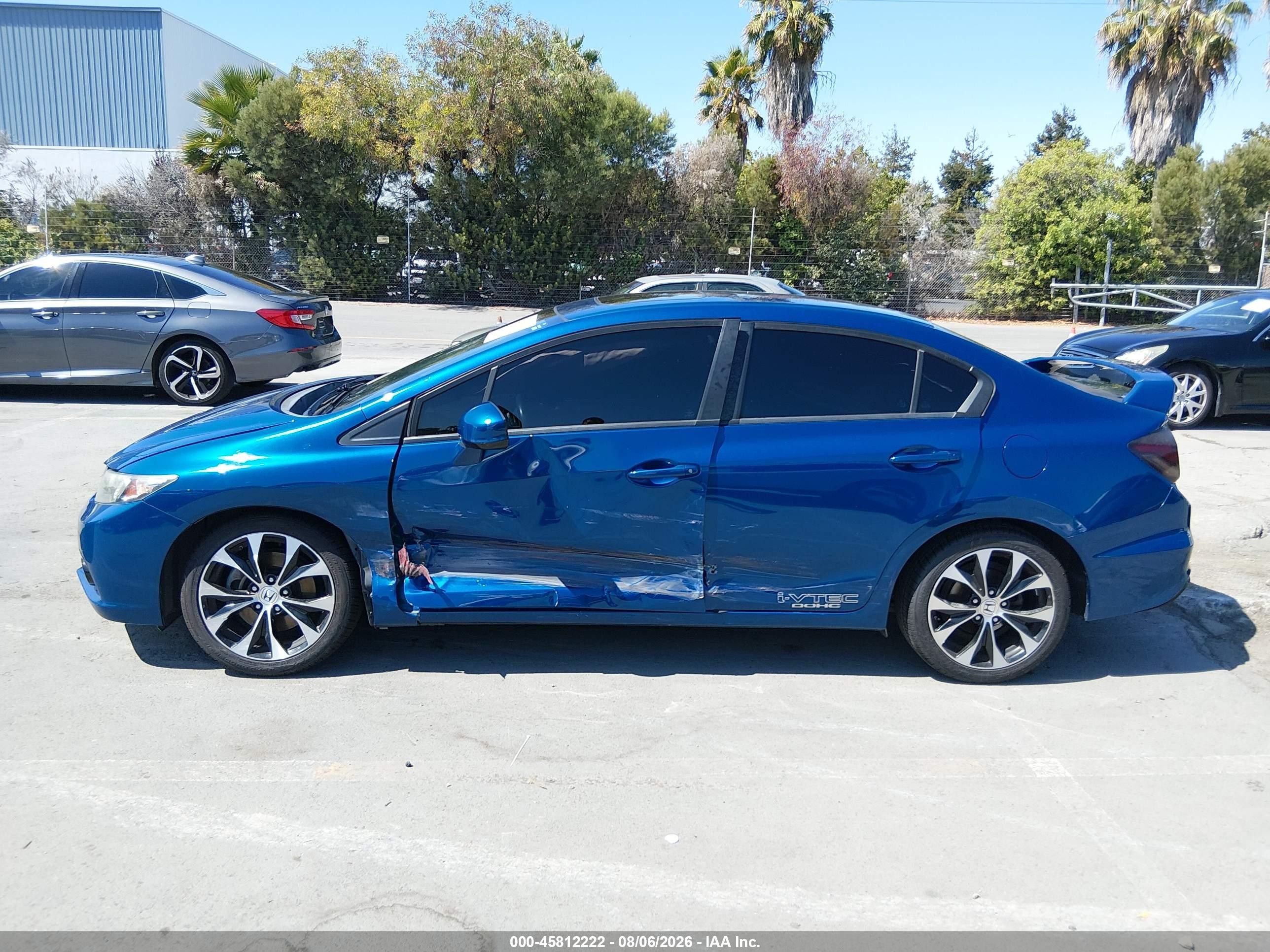 2013 Honda Civic Si Синий vin: 2HGFB6E59DH709895