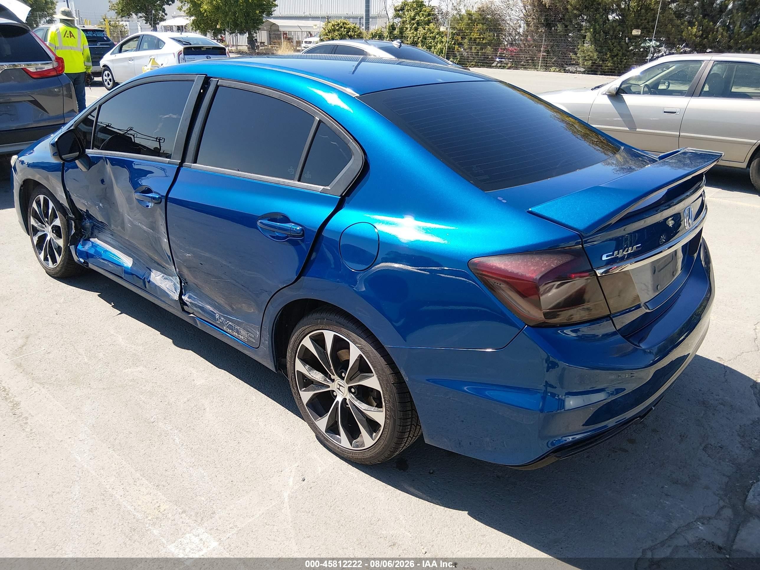 2013 Honda Civic Si Синий vin: 2HGFB6E59DH709895