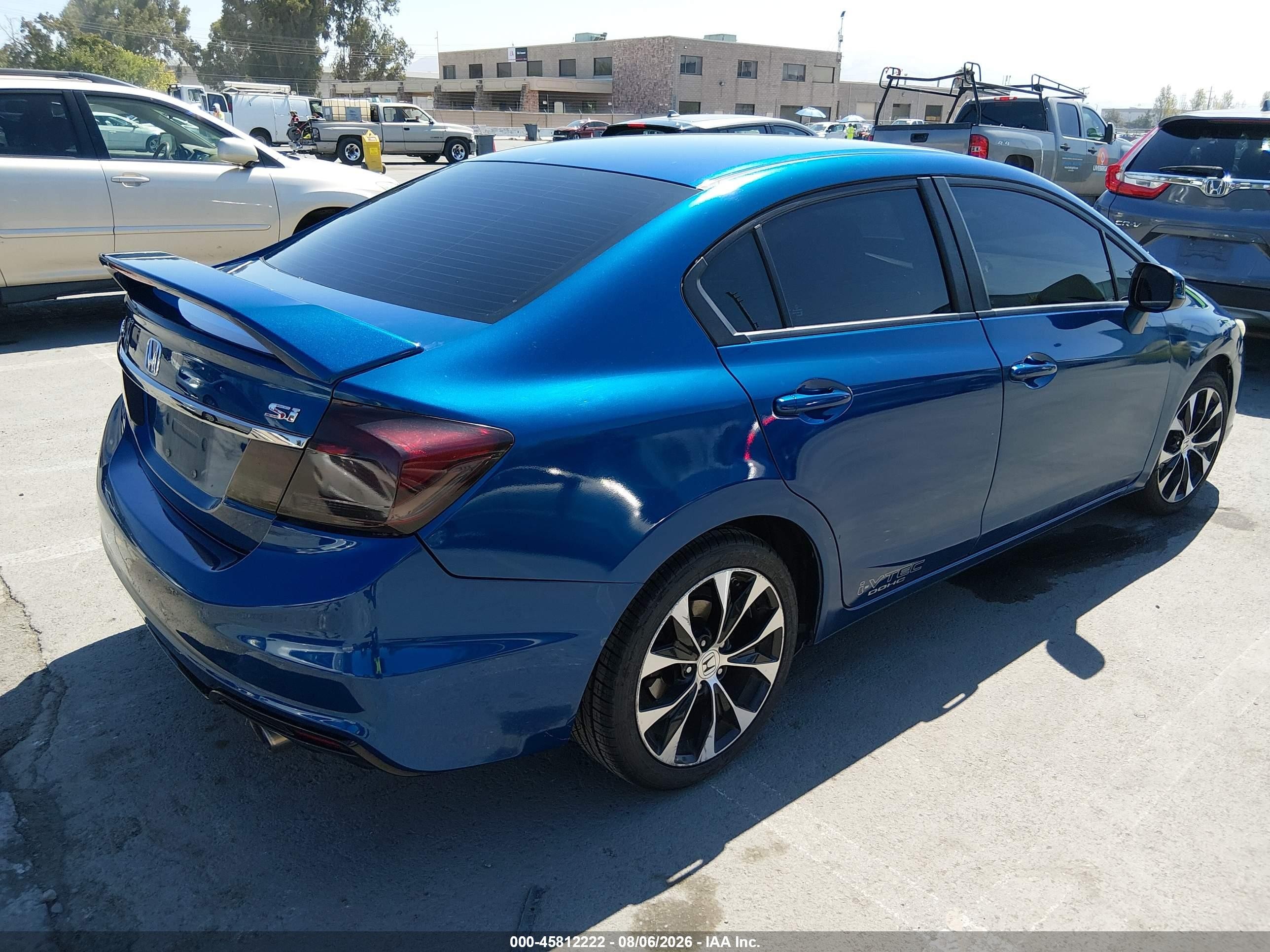 2013 Honda Civic Si Синий vin: 2HGFB6E59DH709895