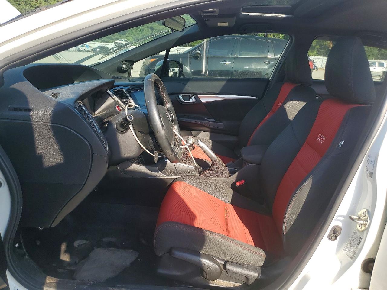 2014 Honda Civic Si White vin: 2HGFB6E59EH703435