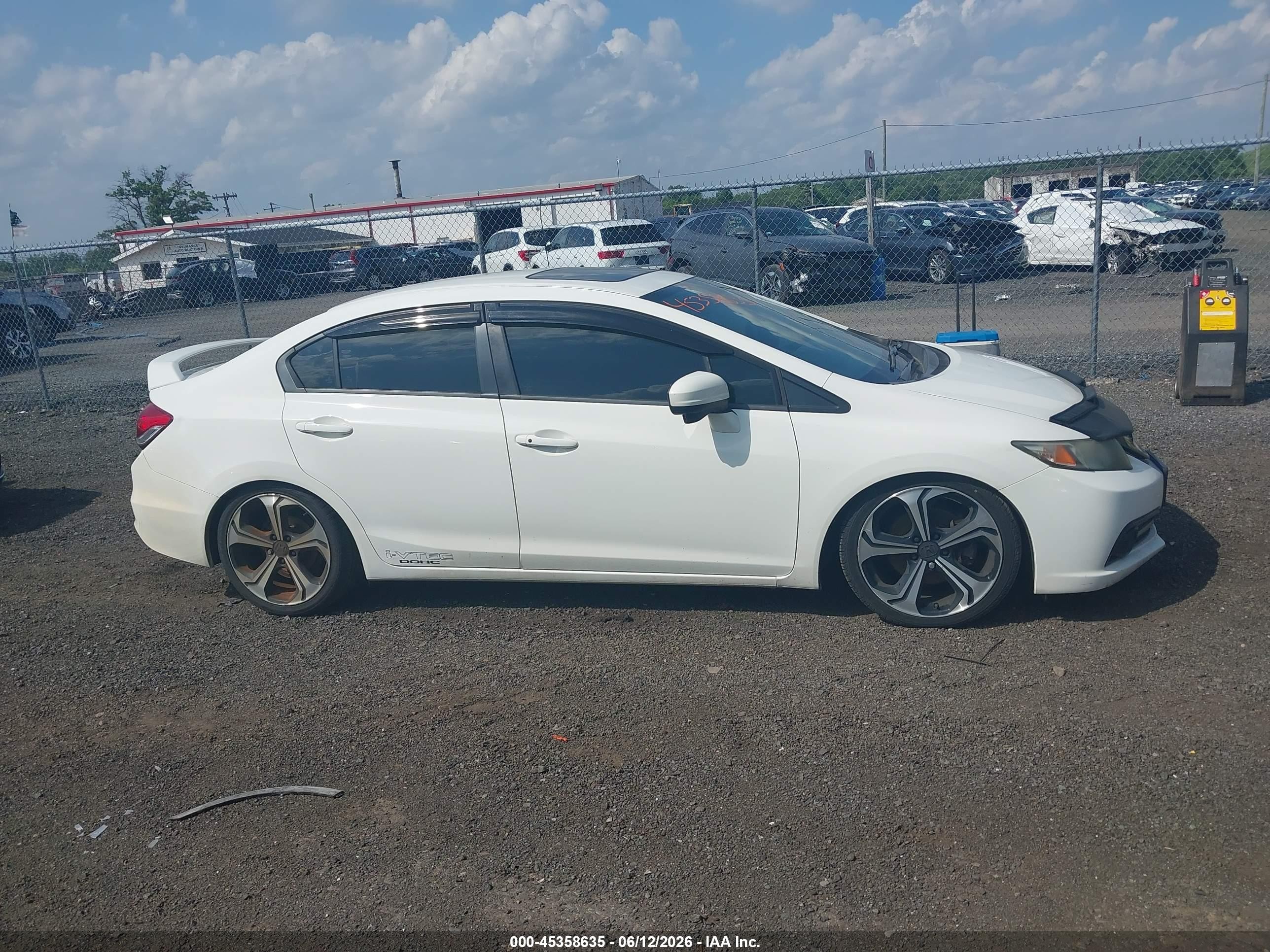 2015 Honda Civic Si White vin: 2HGFB6E59FH702027