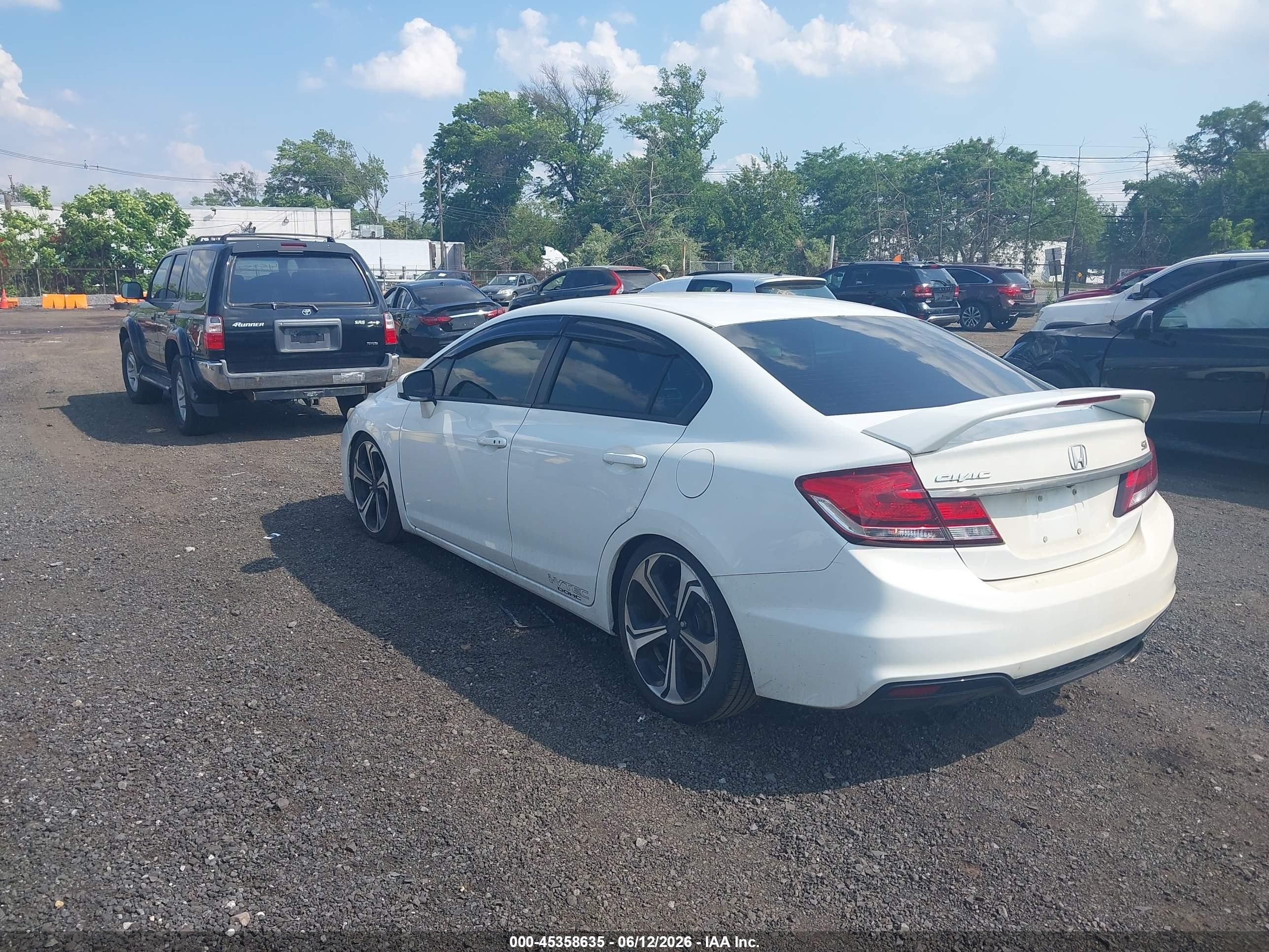2015 Honda Civic Si White vin: 2HGFB6E59FH702027