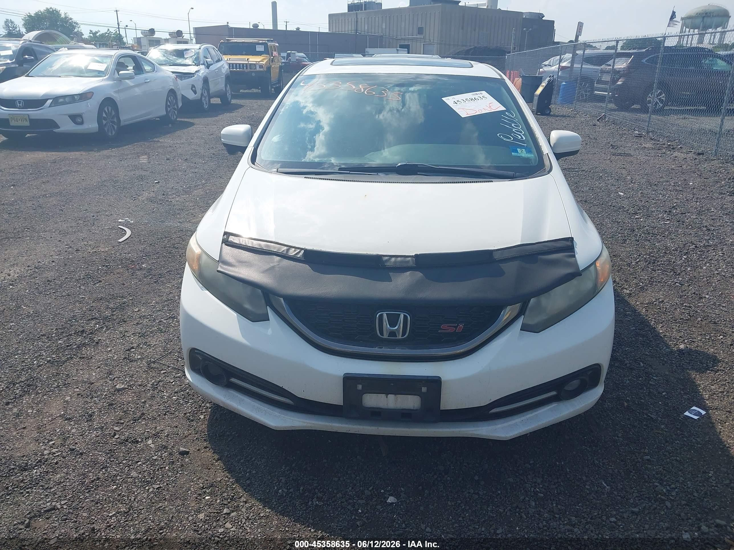 2015 Honda Civic Si White vin: 2HGFB6E59FH702027