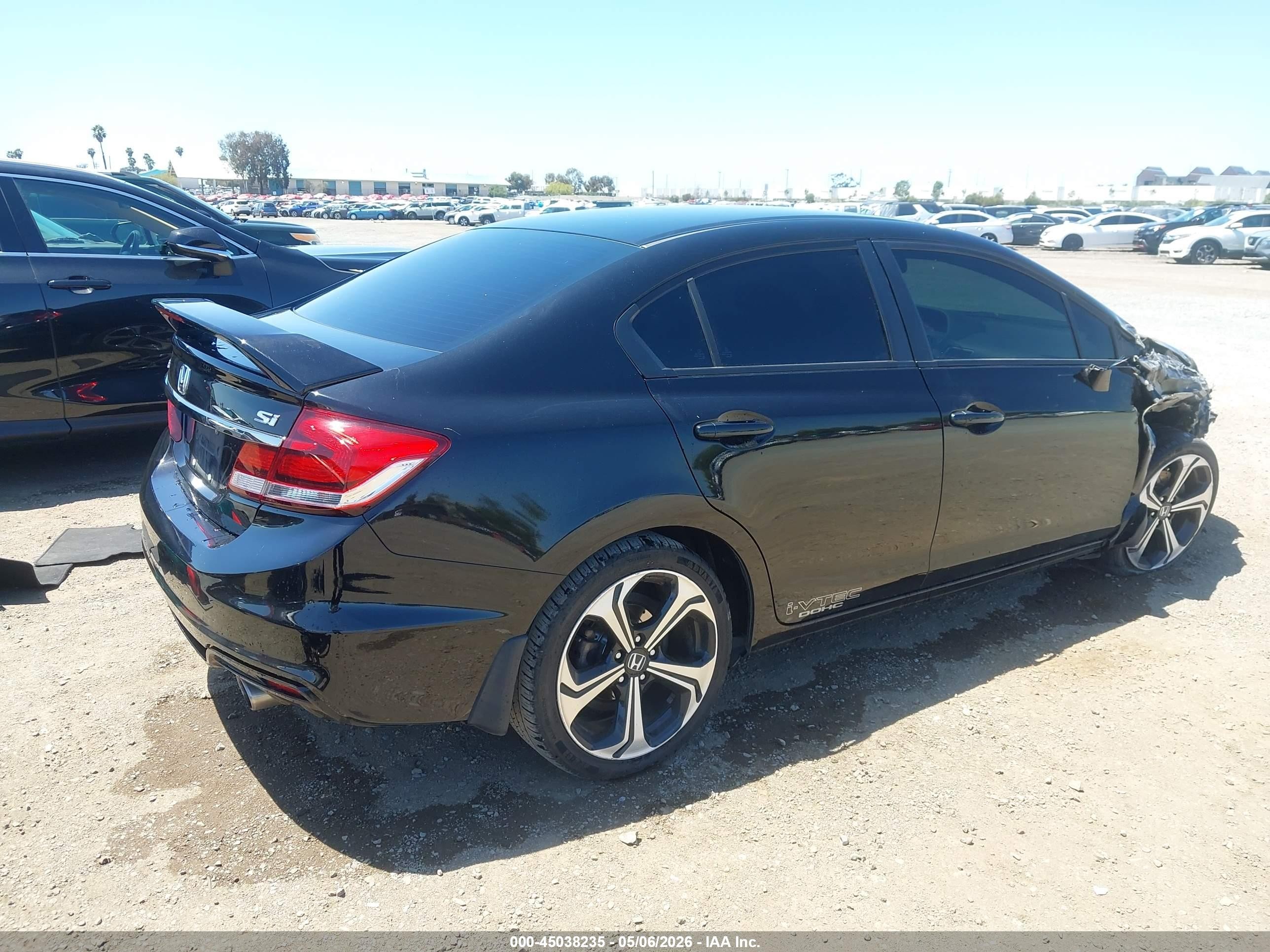 2015 Honda Civic Si Black vin: 2HGFB6E59FH703811