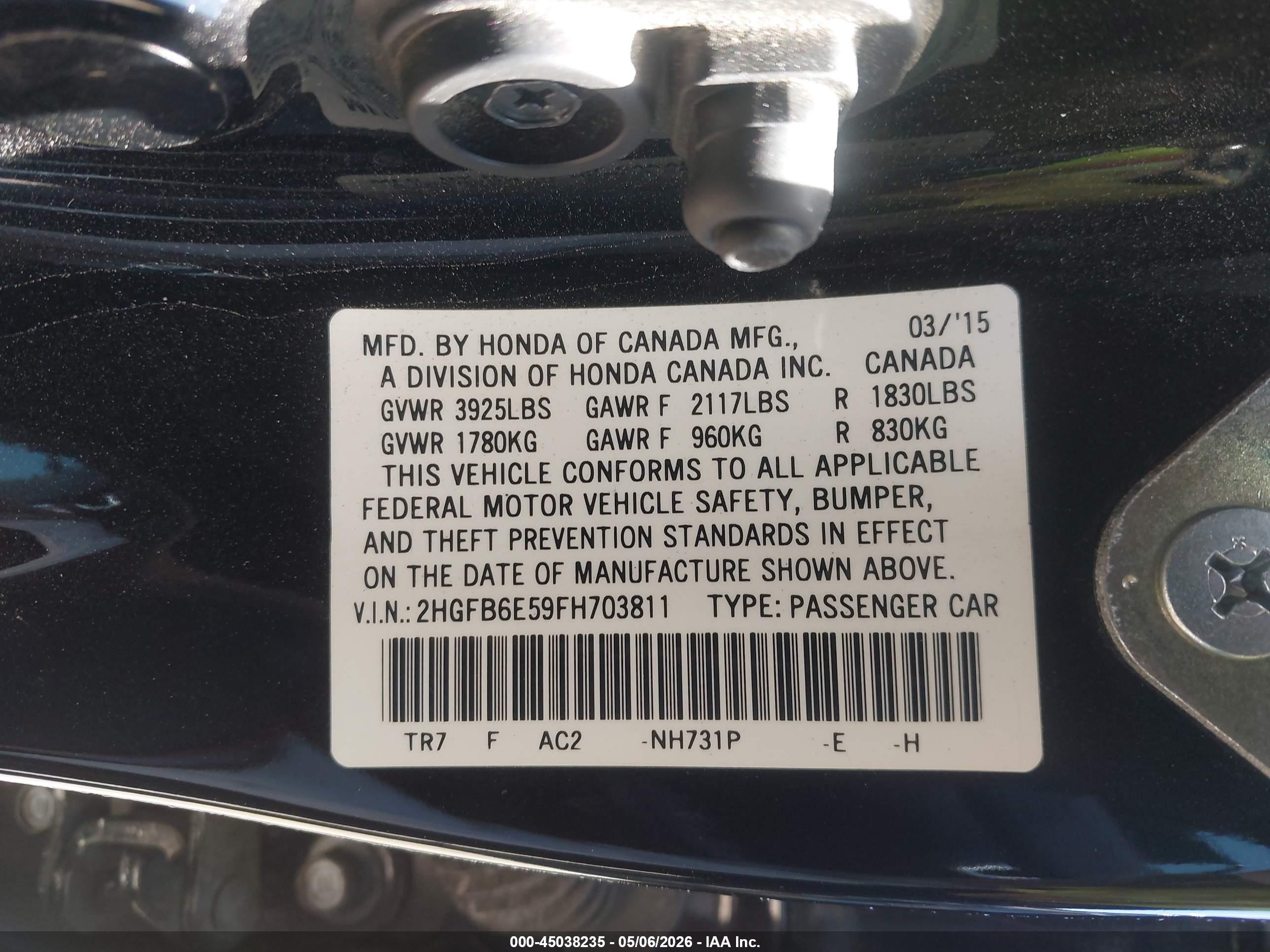 2015 Honda Civic Si Black vin: 2HGFB6E59FH703811