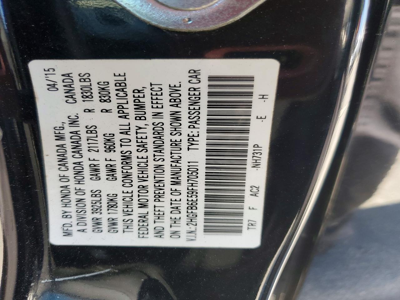2015 Honda Civic Si Black vin: 2HGFB6E59FH705011