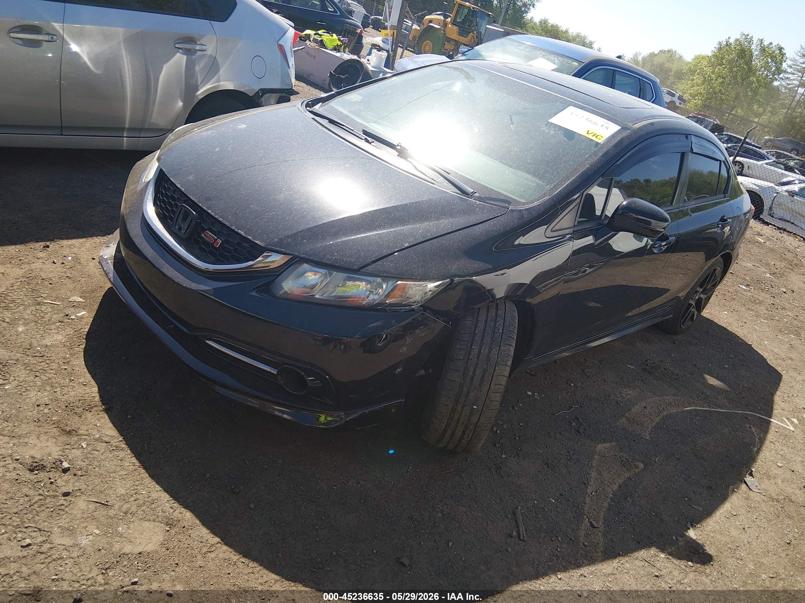 2015 Honda Civic Si Black vin: 2HGFB6E59FH706370