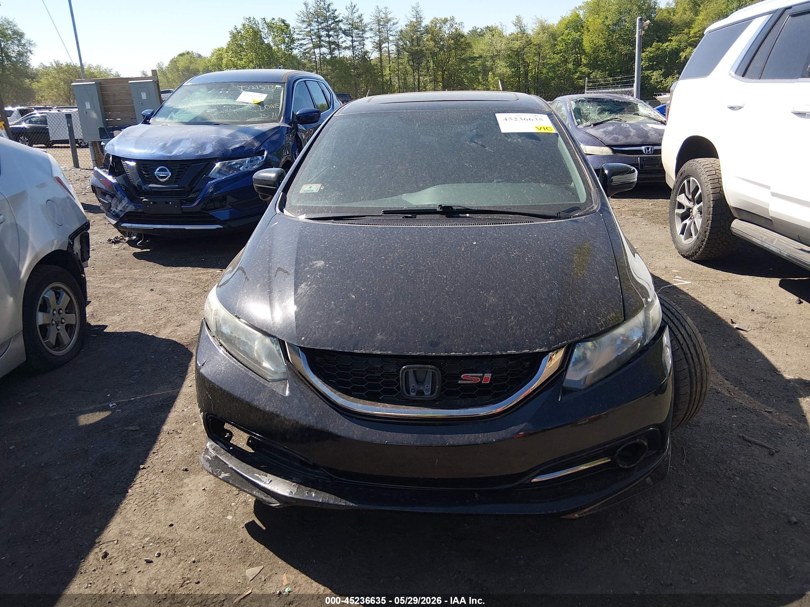 2015 Honda Civic Si Black vin: 2HGFB6E59FH706370