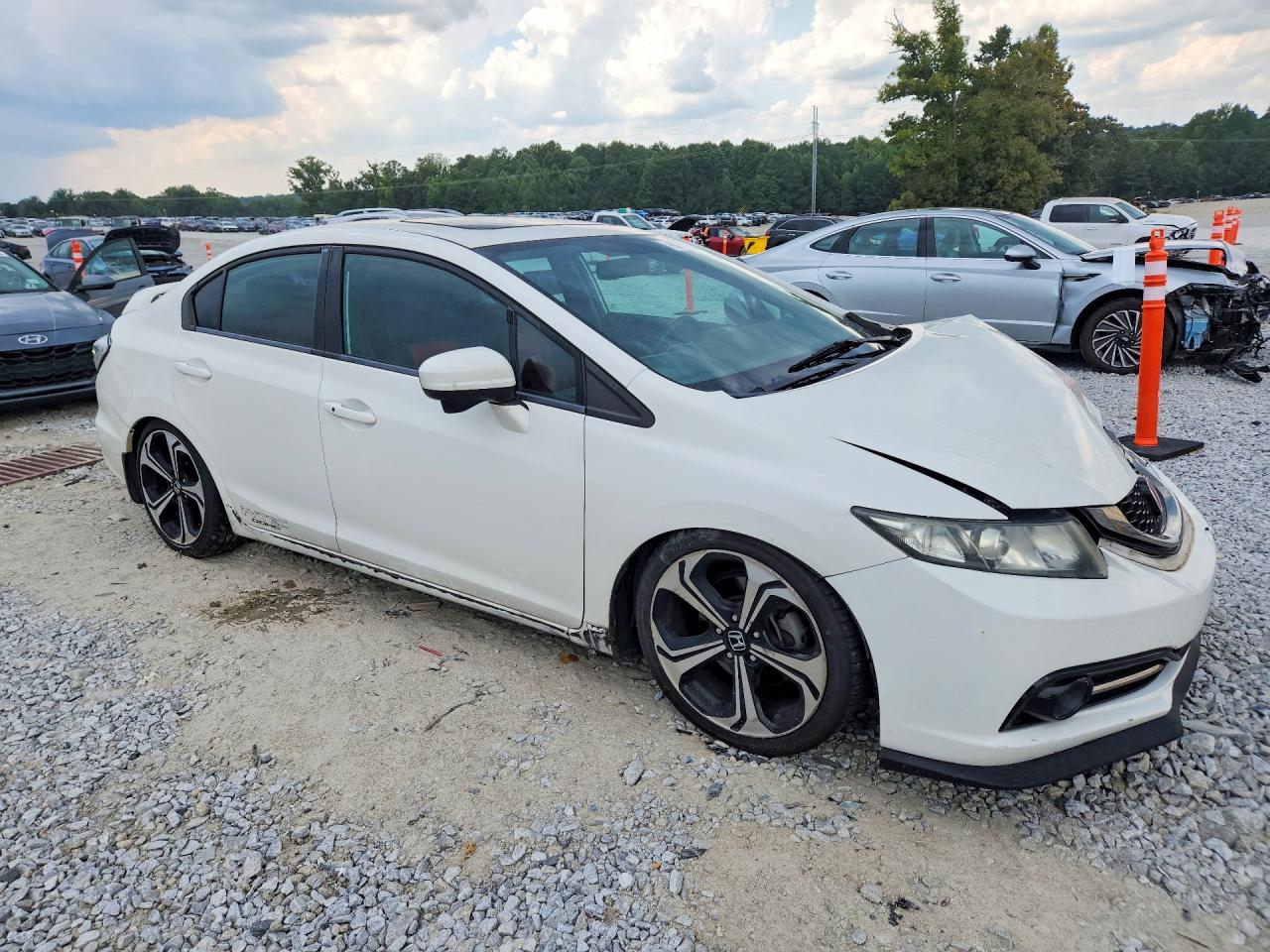 2015 Honda Civic Si White vin: 2HGFB6E59FH707096