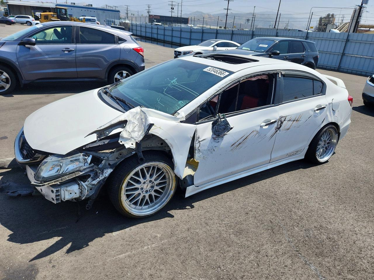 2015 Honda Civic Si White vin: 2HGFB6E59FH709477
