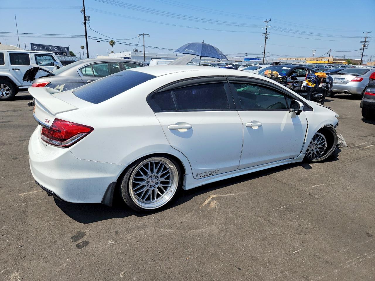 2015 Honda Civic Si White vin: 2HGFB6E59FH709477