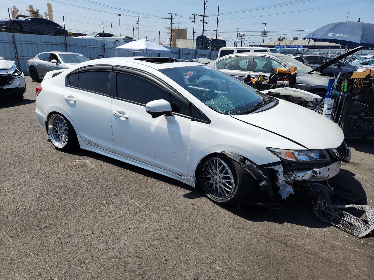 2015 Honda Civic Si White vin: 2HGFB6E59FH709477