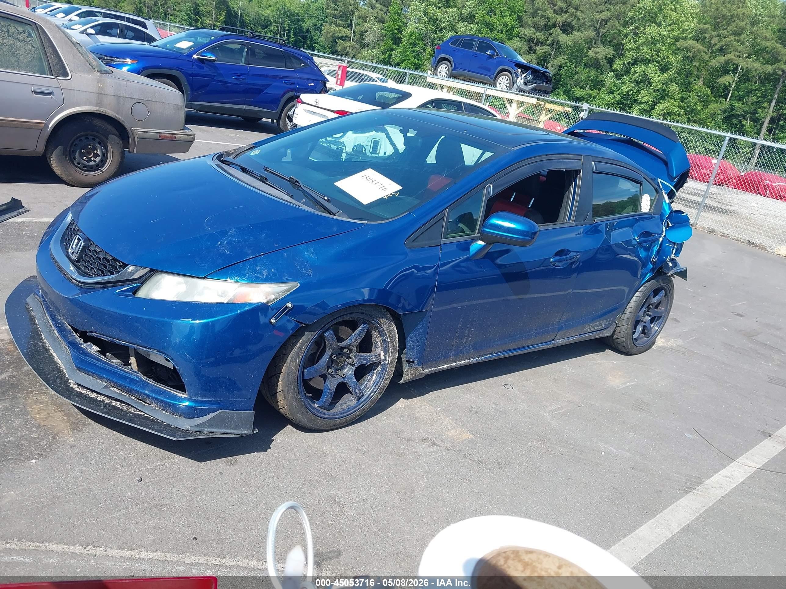 2015 Honda Civic Si Blue vin: 2HGFB6E5XFH700089