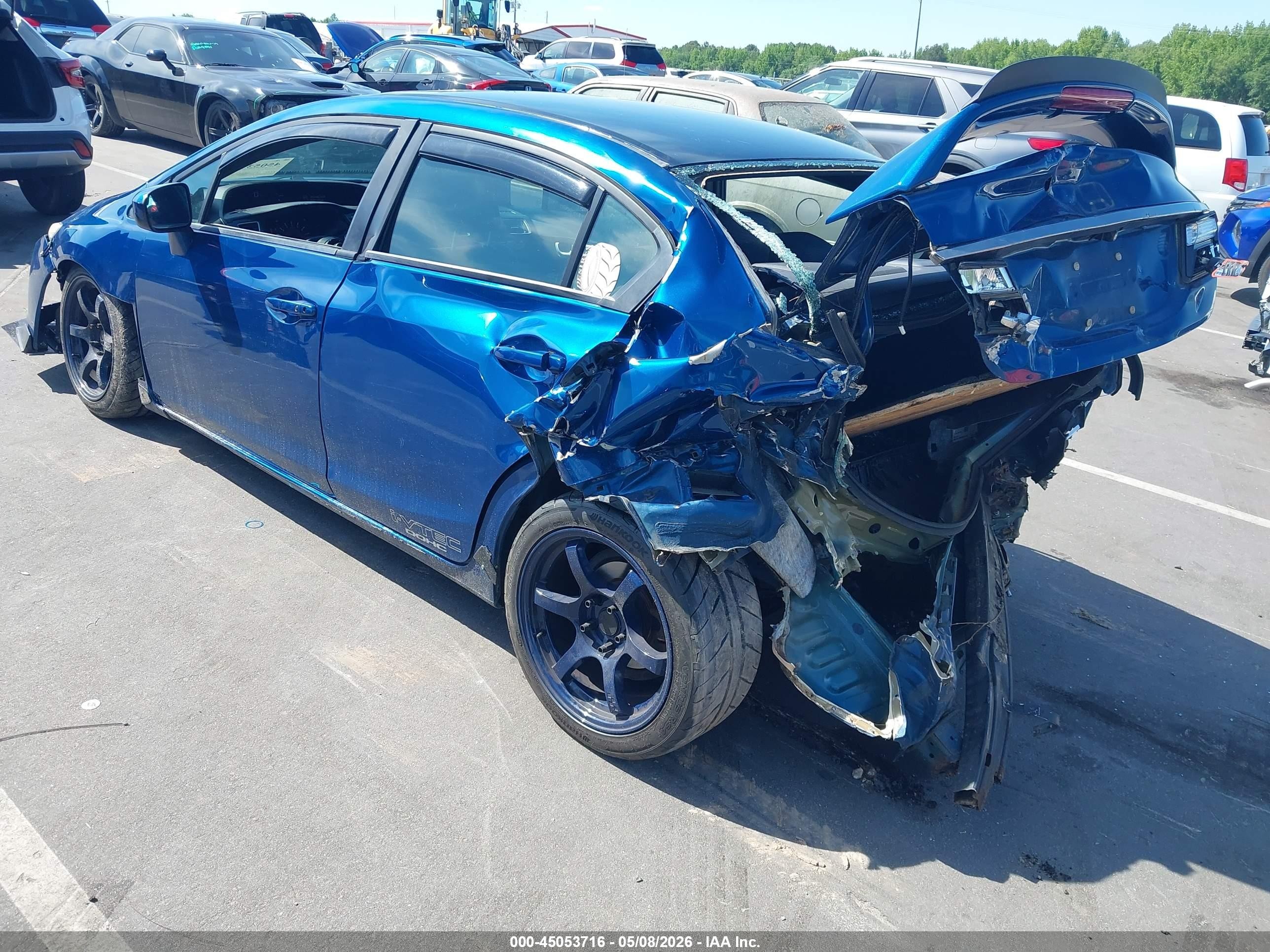 2015 Honda Civic Si Blue vin: 2HGFB6E5XFH700089