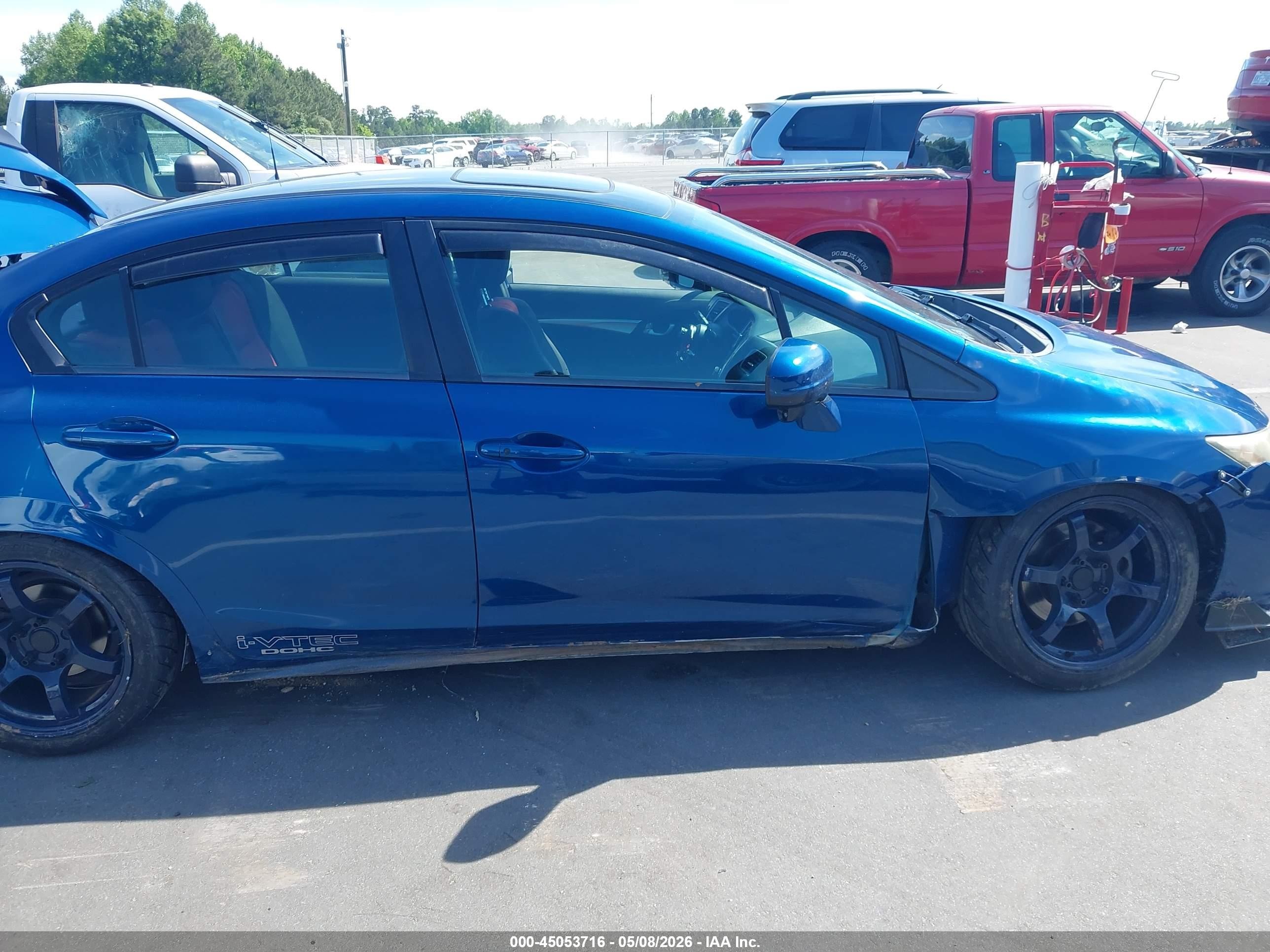 2015 Honda Civic Si Blue vin: 2HGFB6E5XFH700089