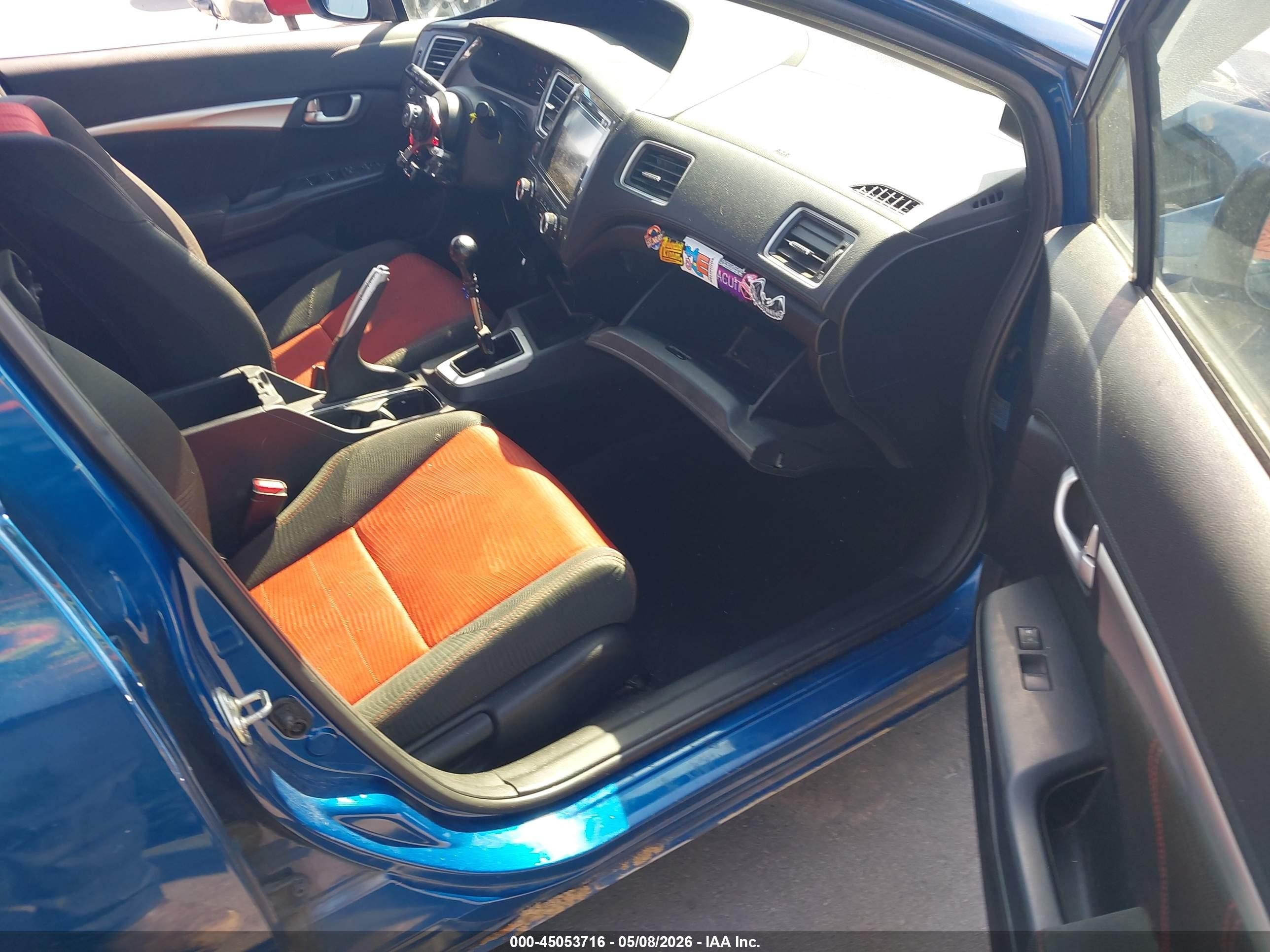 2015 Honda Civic Si Blue vin: 2HGFB6E5XFH700089
