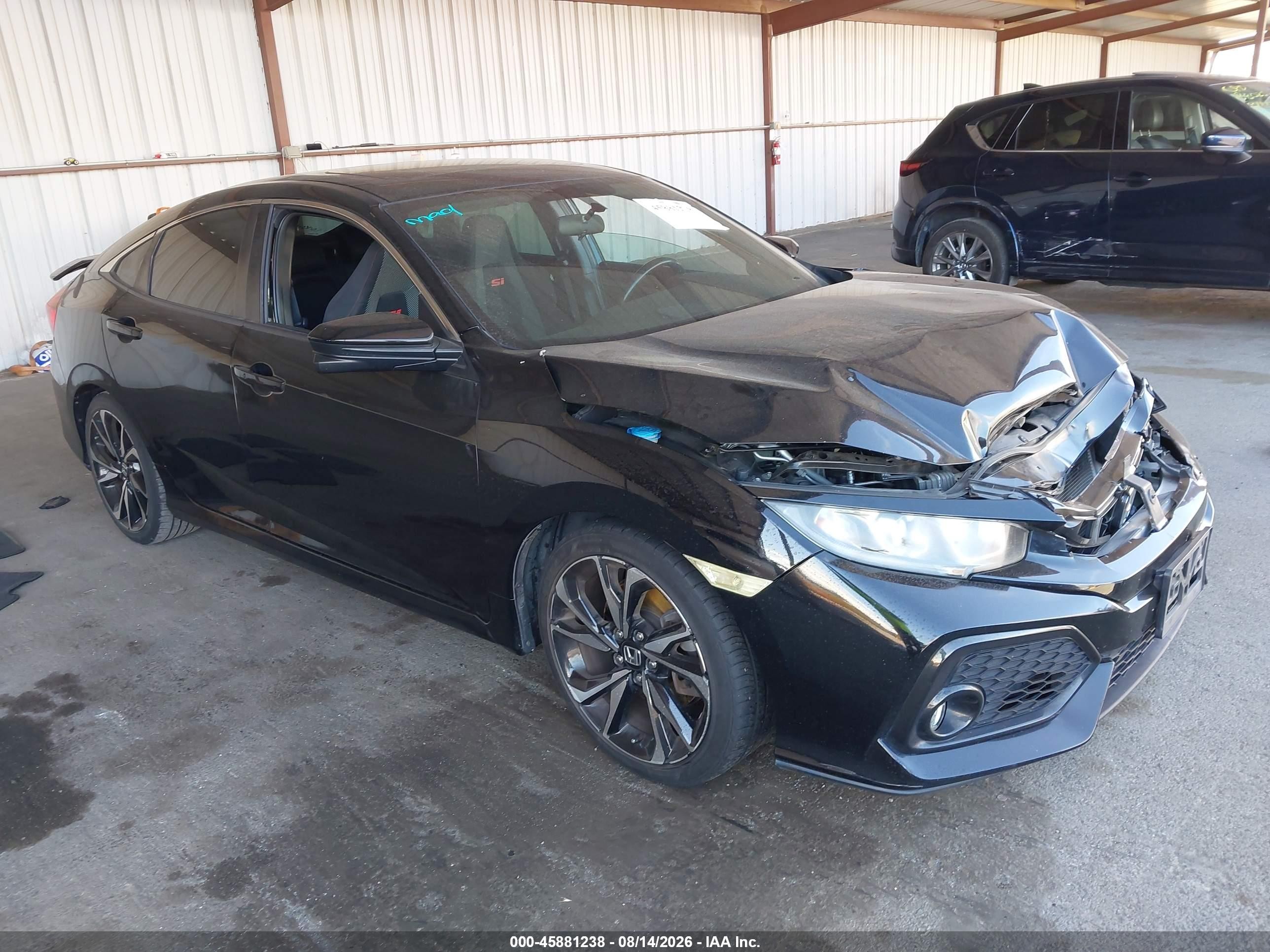 2018 Honda Civic Si Черный vin: 2HGFC1E52JH706025