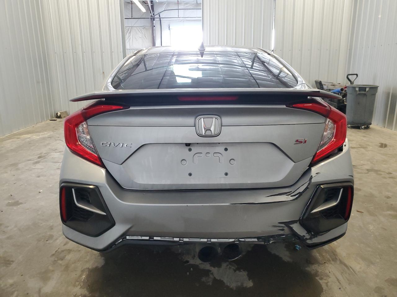 2020 Honda Civic Si Silver vin: 2HGFC1E54LH706515 Damage: Rear Bumper, Broken, Replacement Required