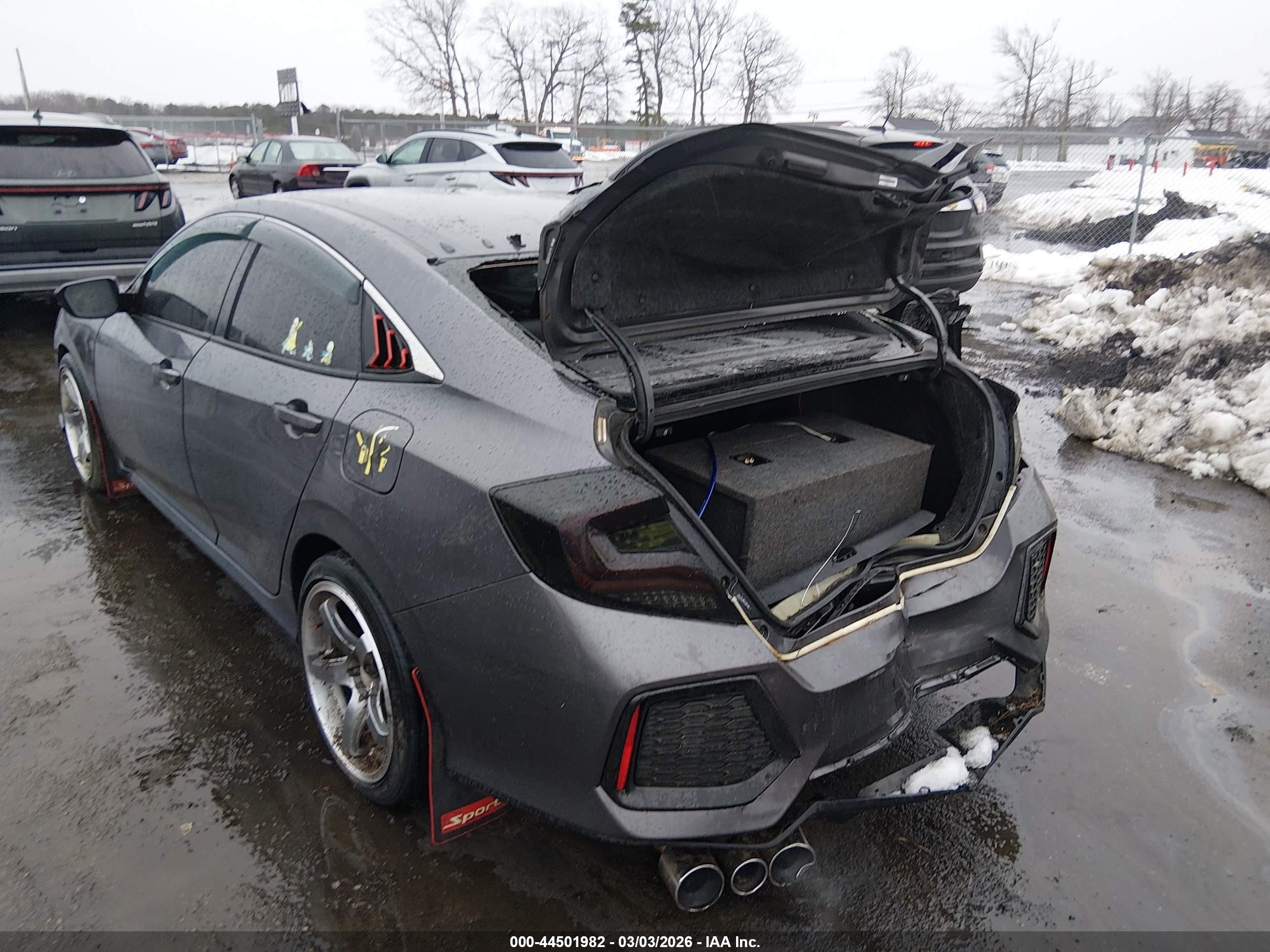 2018 Honda Civic Si Серый vin: 2HGFC1E58JH701363