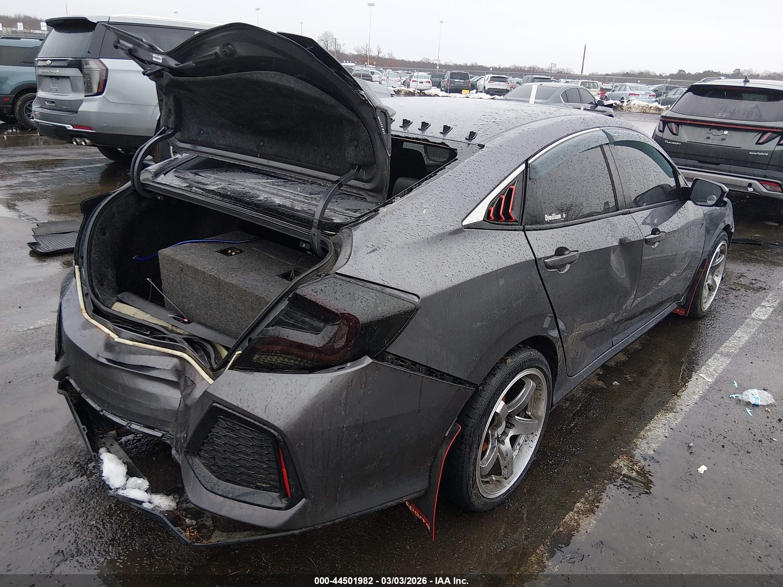2018 Honda Civic Si Серый vin: 2HGFC1E58JH701363