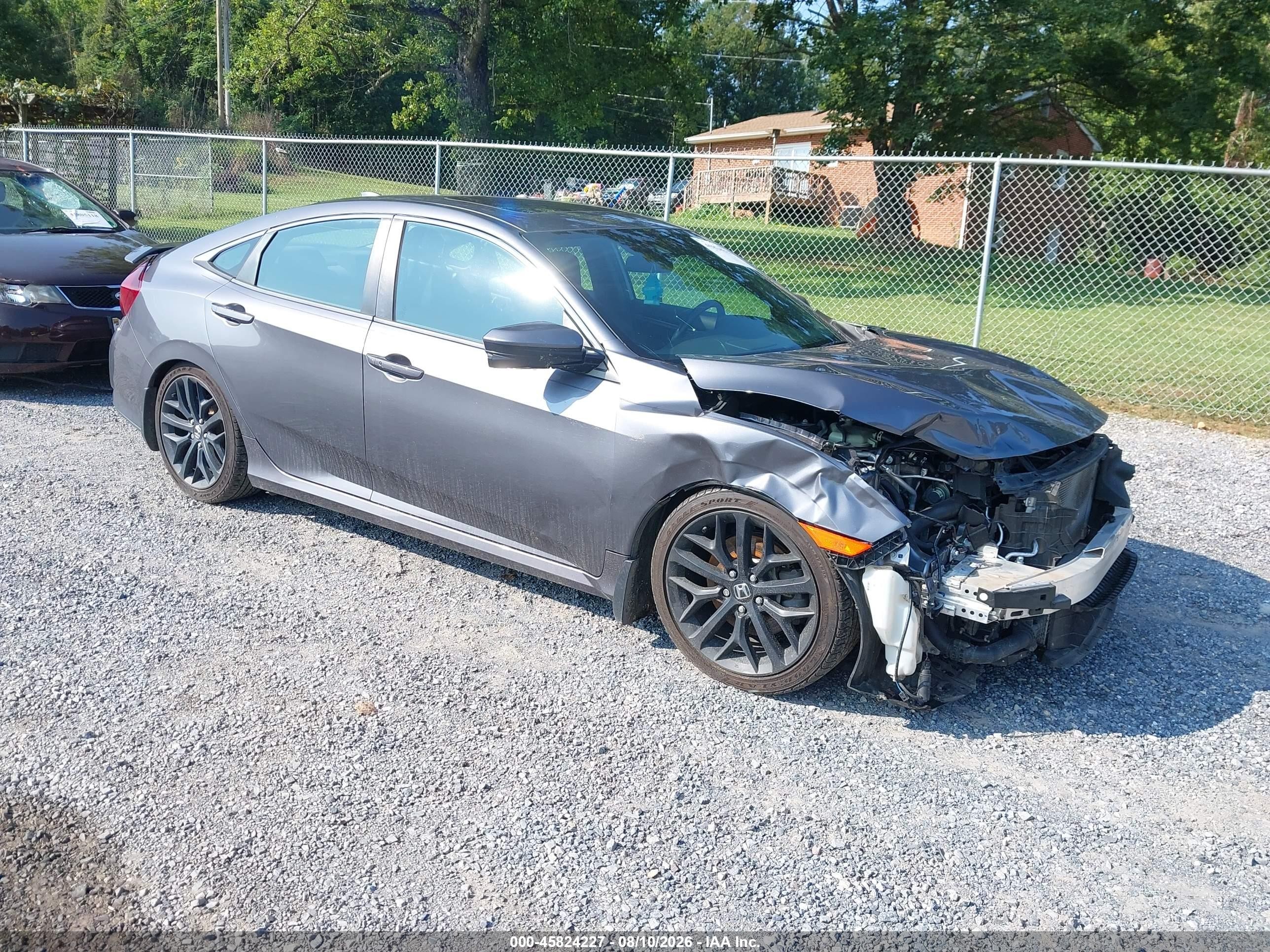 2020 Honda Civic Si Sedan Gray vin: 2HGFC1E59LH700998