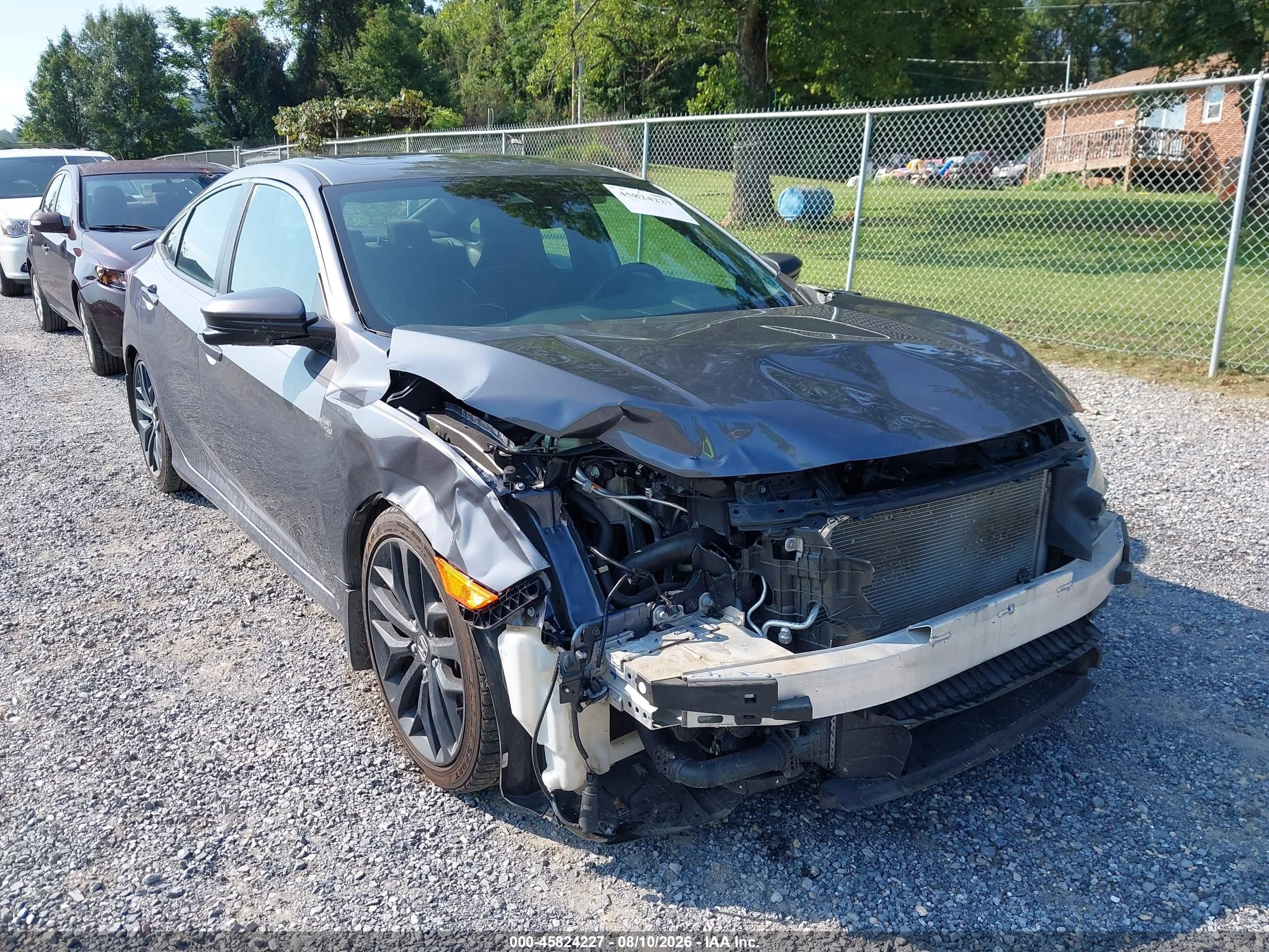 2020 Honda Civic Si Sedan Gray vin: 2HGFC1E59LH700998
