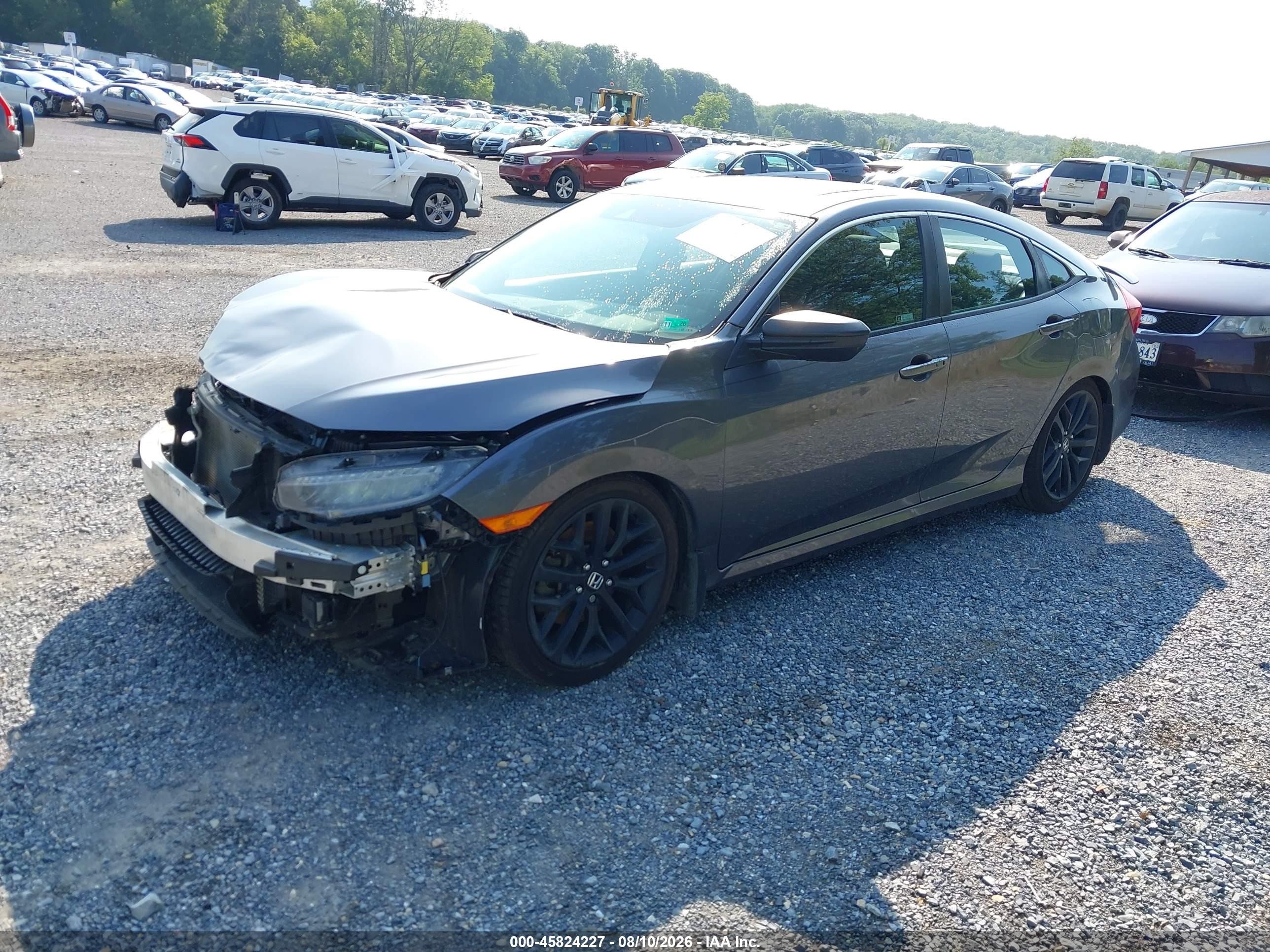 2020 Honda Civic Si Sedan Gray vin: 2HGFC1E59LH700998