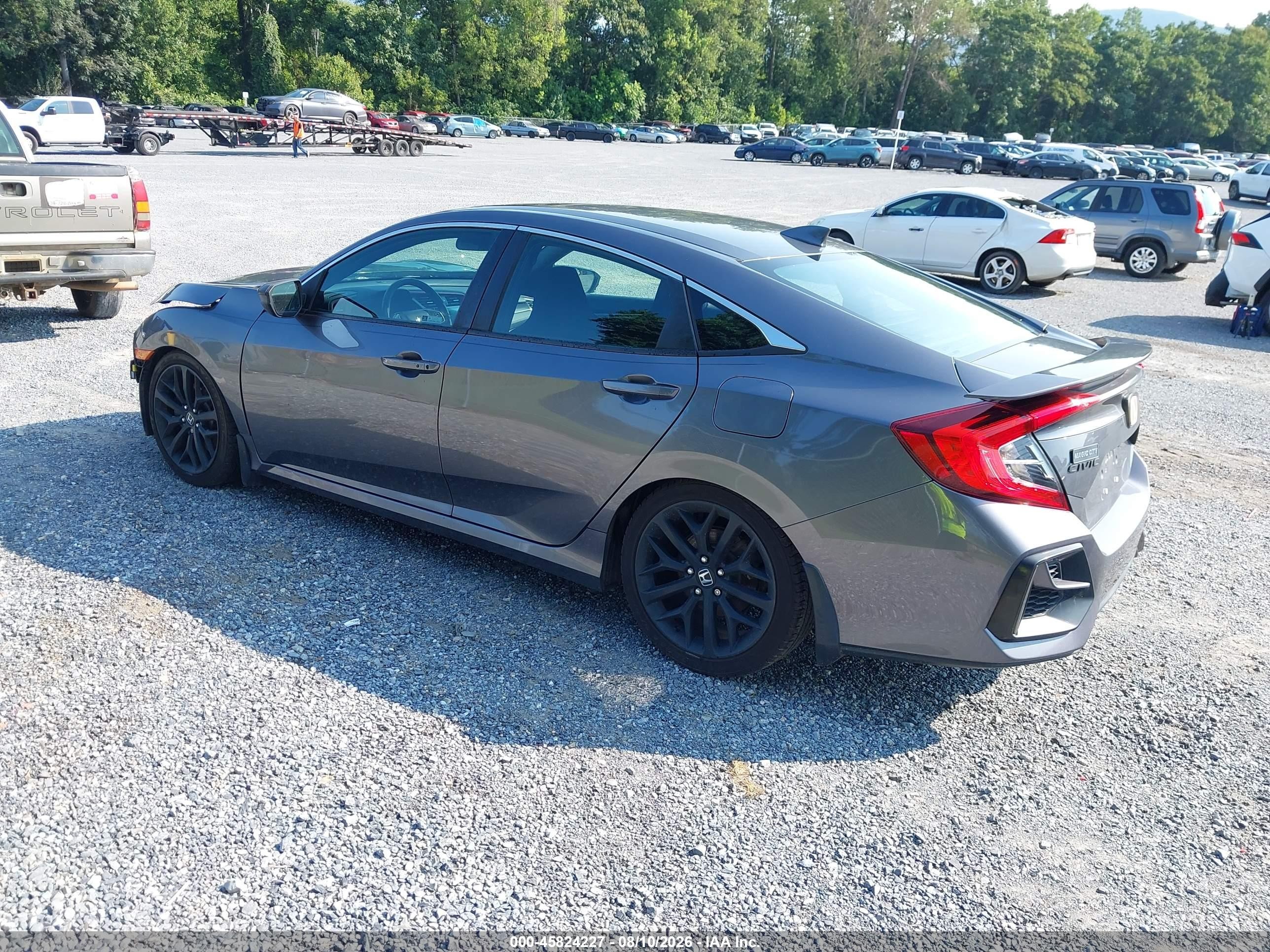 2020 Honda Civic Si Sedan Gray vin: 2HGFC1E59LH700998