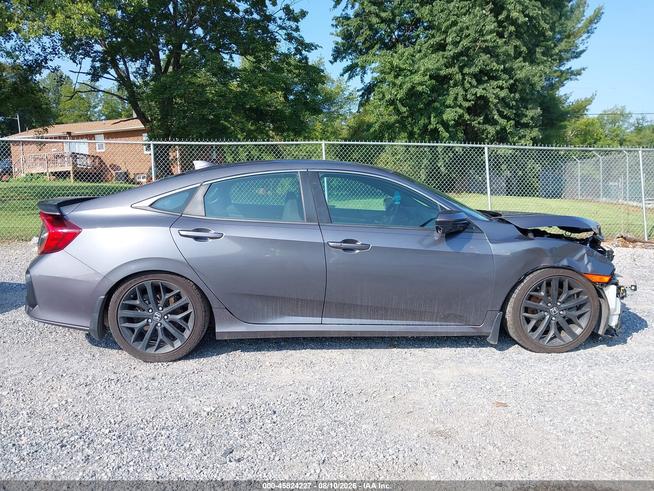 2020 Honda Civic Si Sedan Gray vin: 2HGFC1E59LH700998