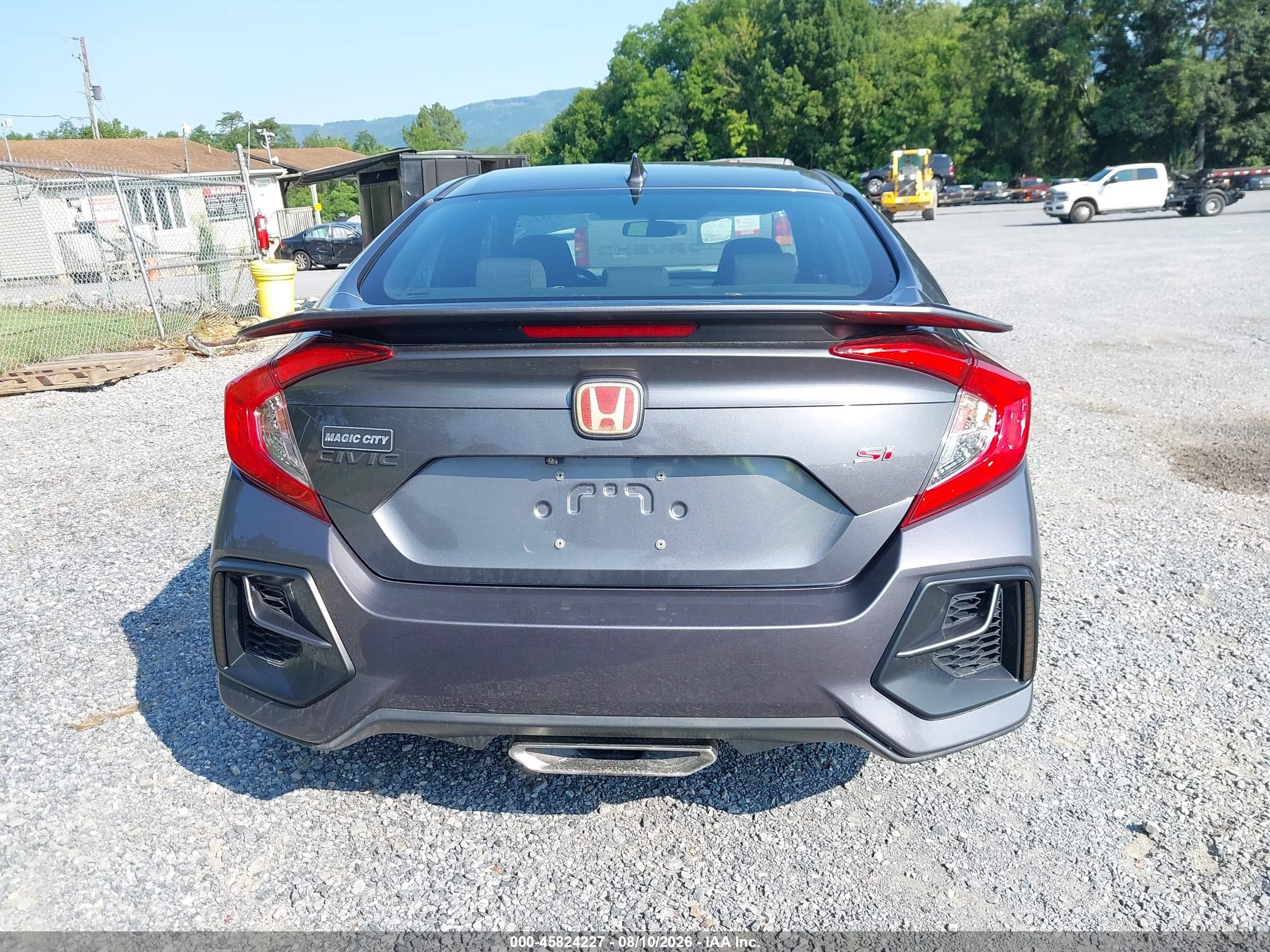 2020 Honda Civic Si Sedan Gray vin: 2HGFC1E59LH700998