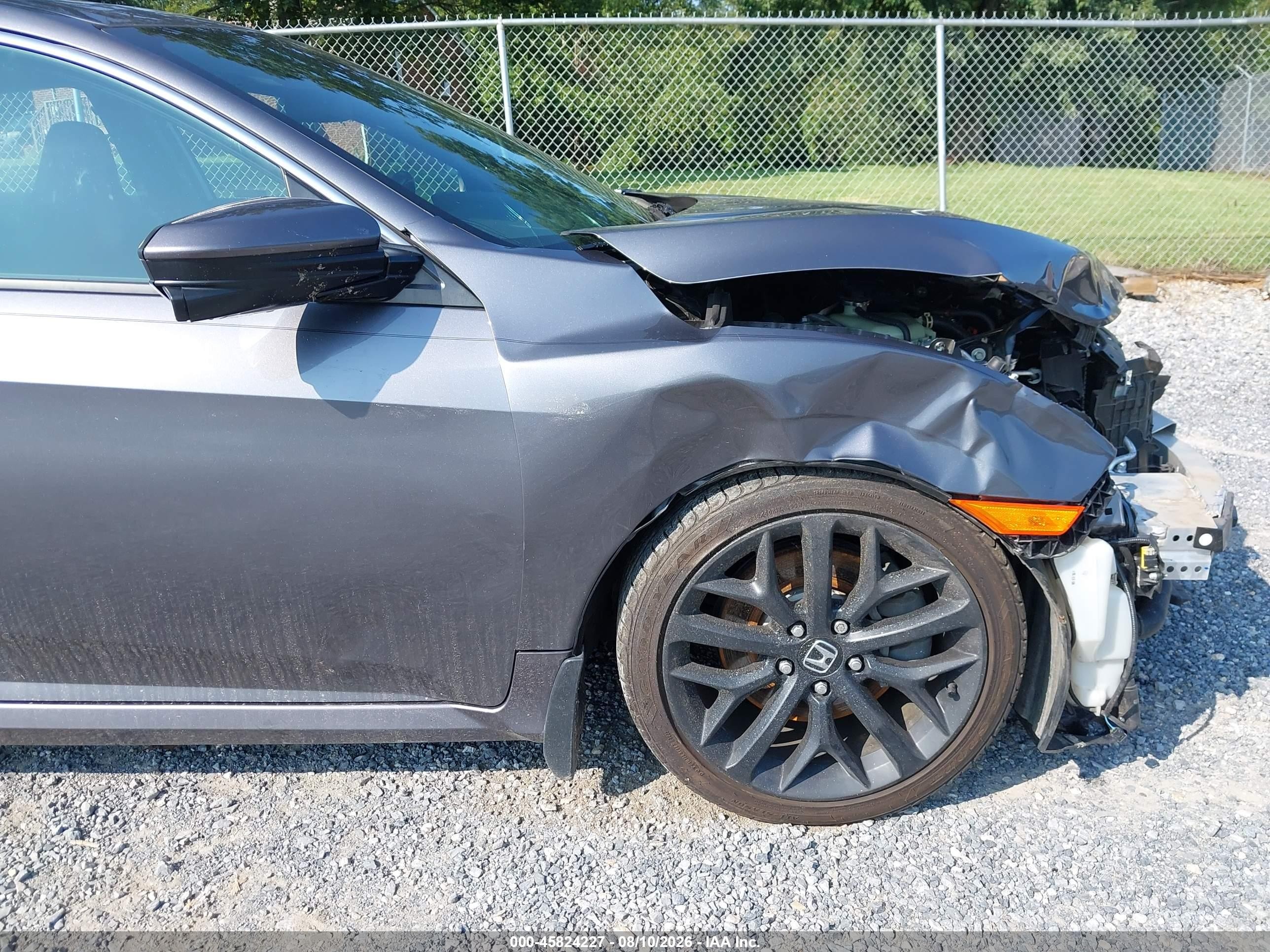 2020 Honda Civic Si Sedan Gray vin: 2HGFC1E59LH700998