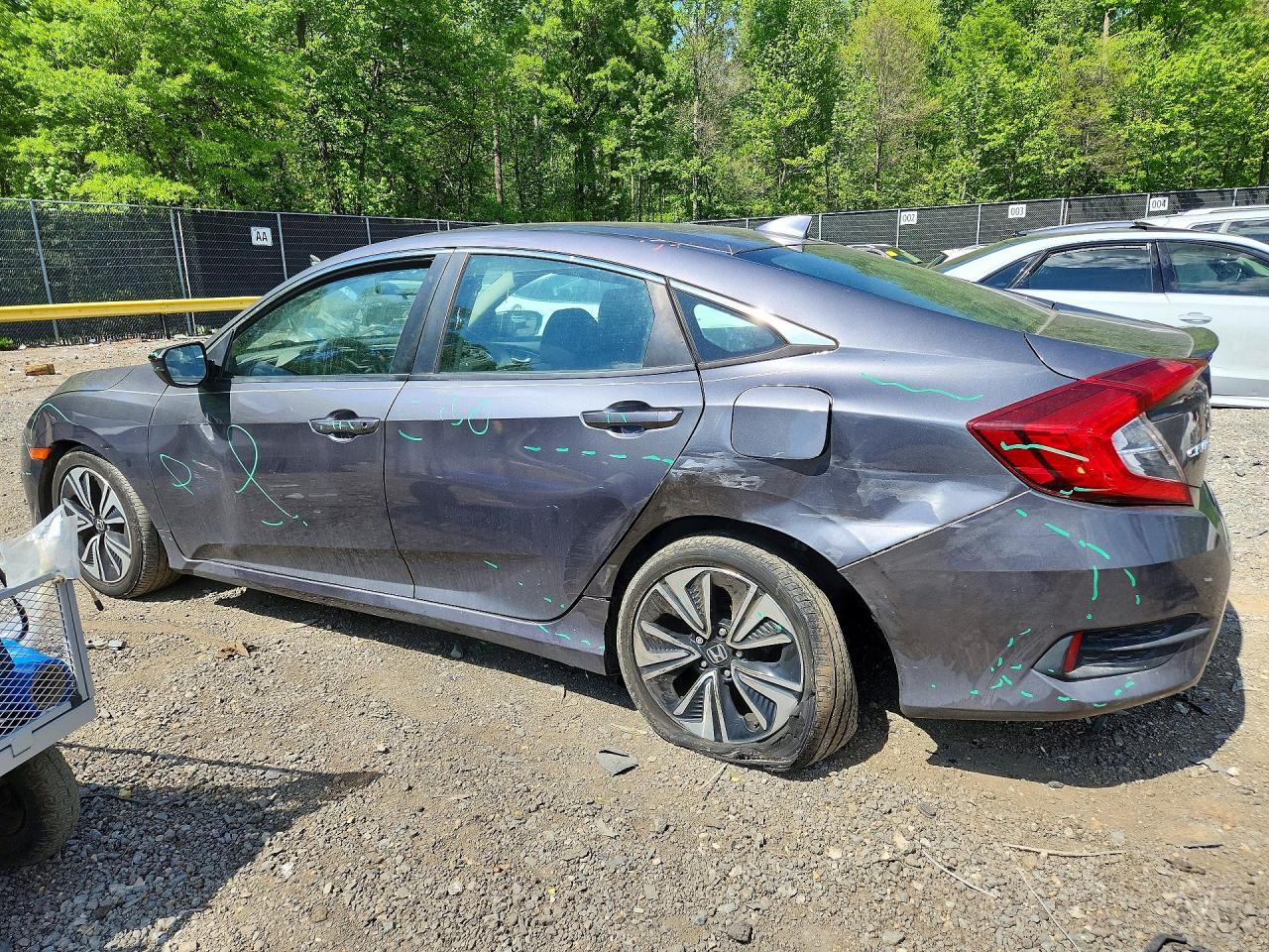 2016 Honda Civic Ex Gray vin: 2HGFC1F30GH640838
