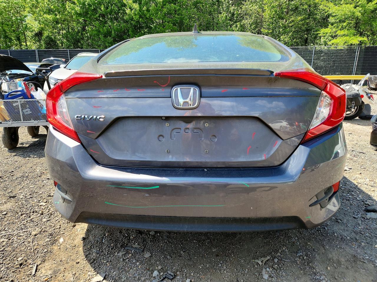 2016 Honda Civic Ex Gray vin: 2HGFC1F30GH640838