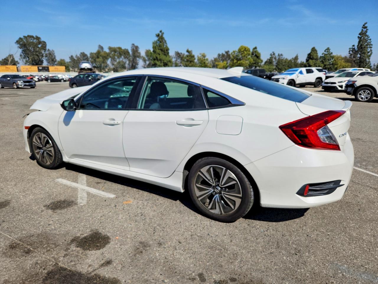 2016 Honda Civic Ex White vin: 2HGFC1F36GH636762