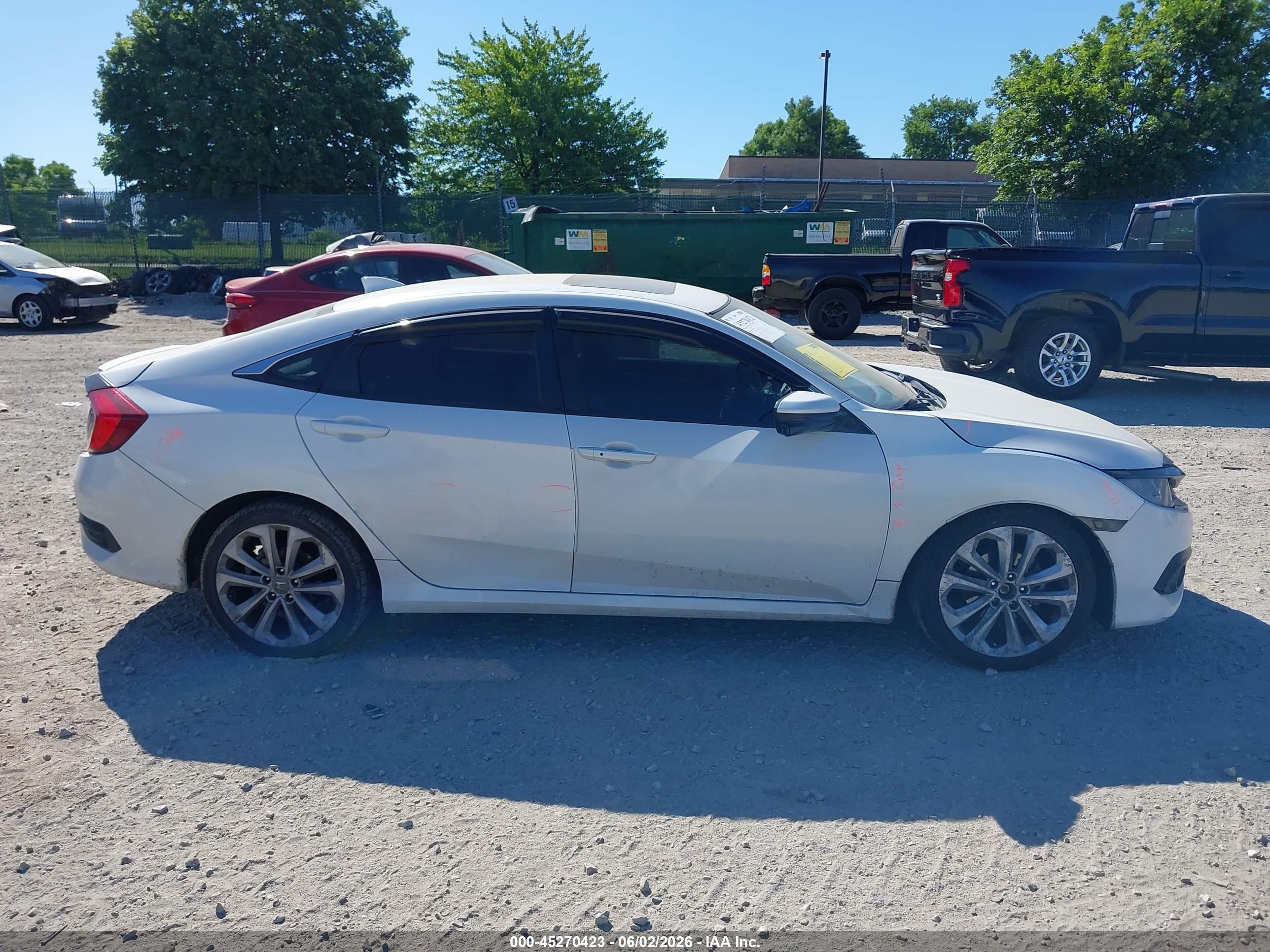 2017 Honda Civic Ex-t White vin: 2HGFC1F37HH644726