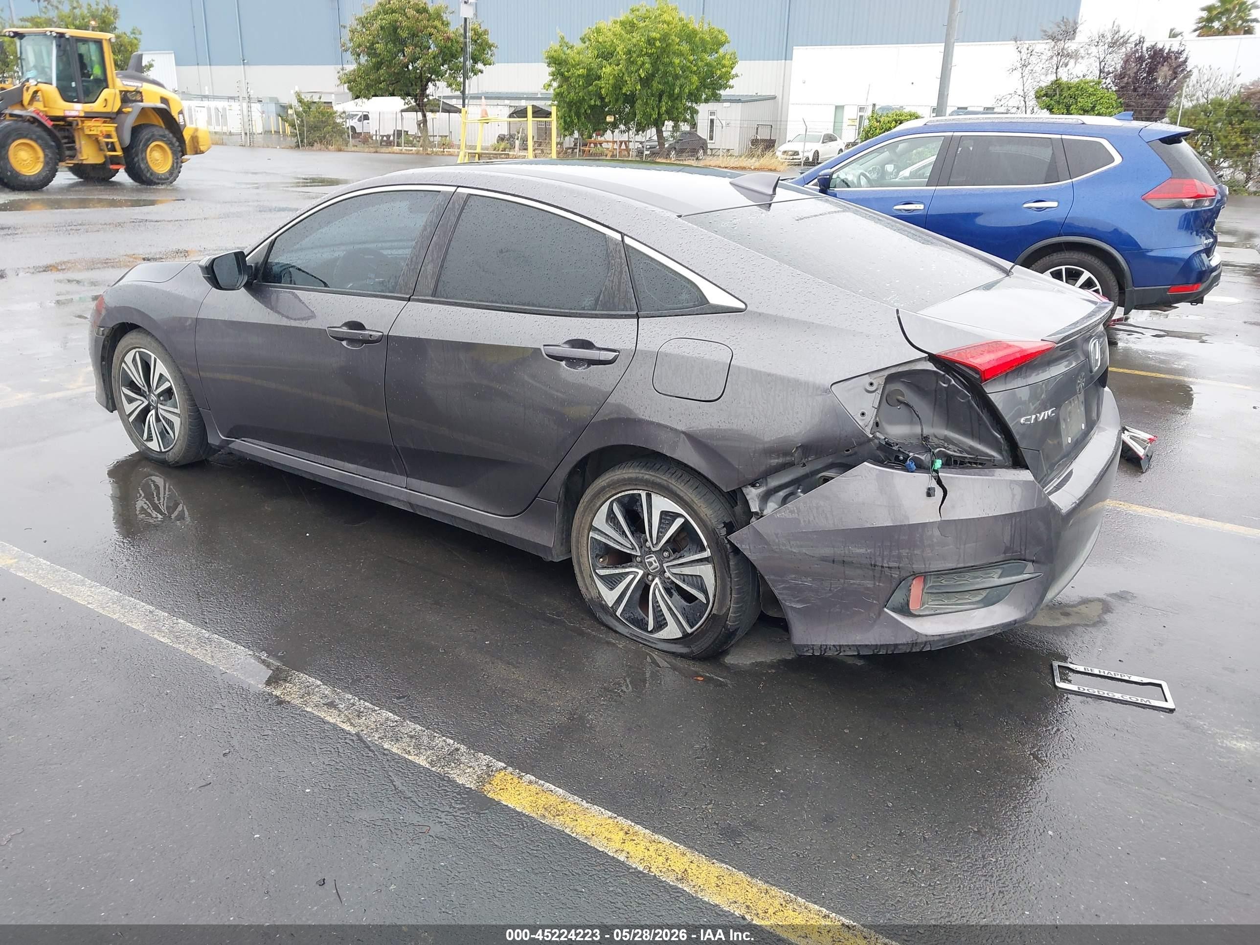 2017 Honda Civic Ex-t Gray vin: 2HGFC1F41HH659229