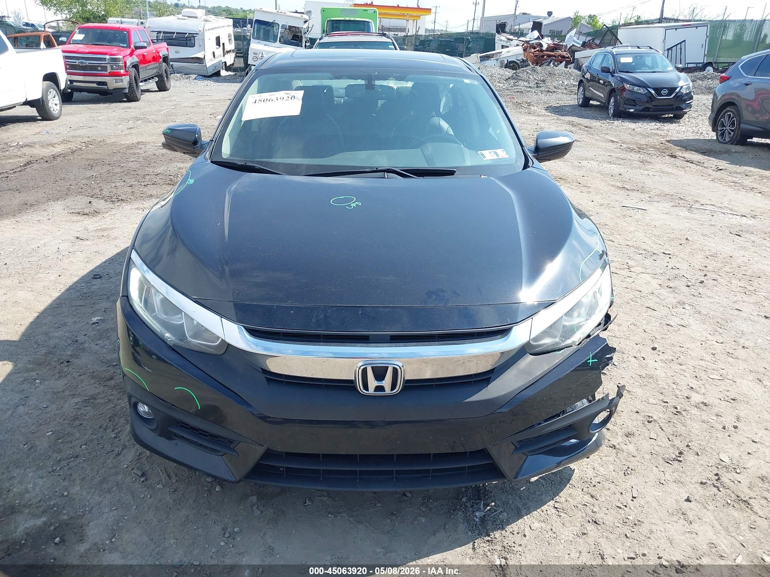 2018 Honda Civic Ex-l Black vin: 2HGFC1F71JH644889