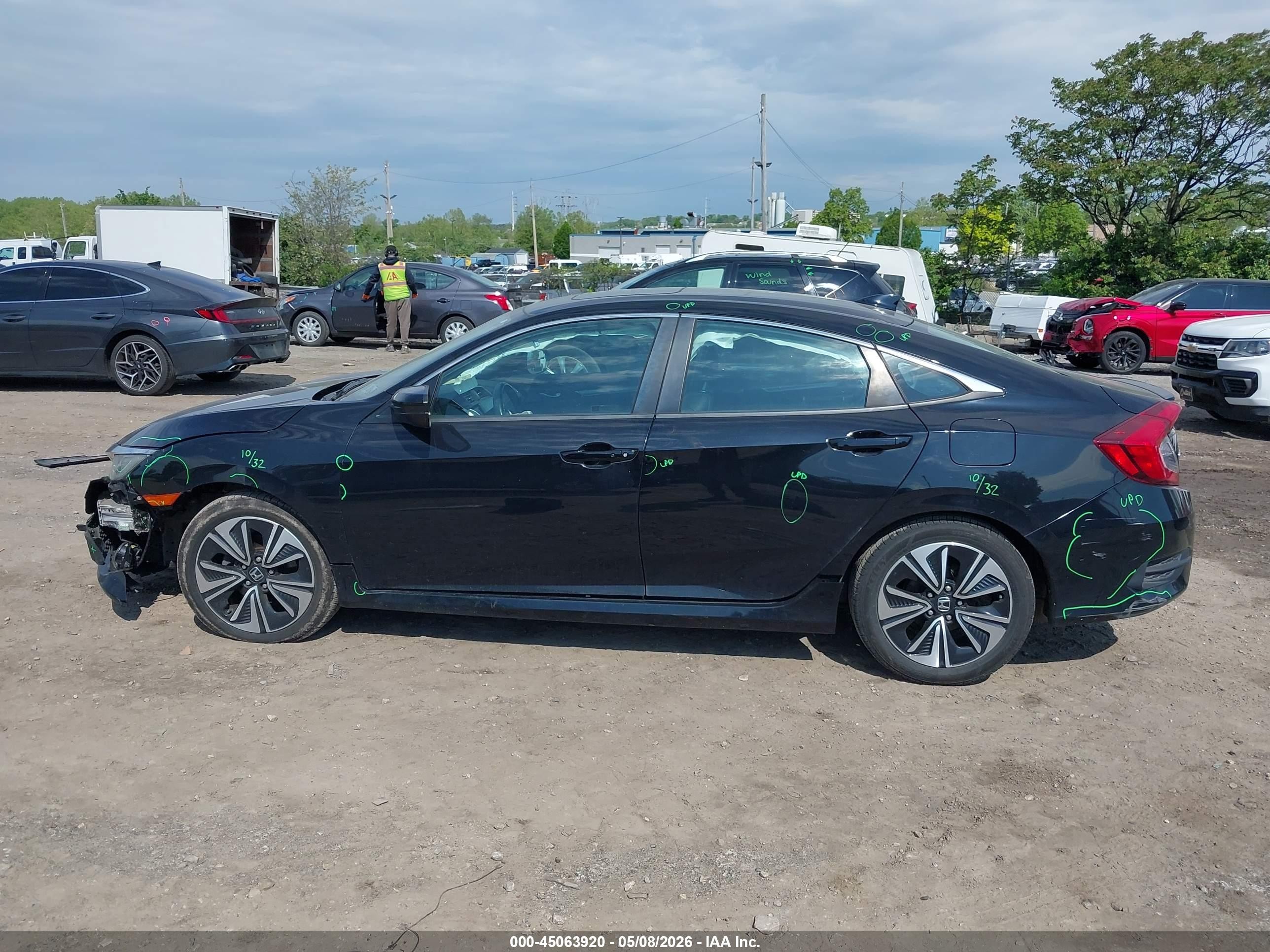 2018 Honda Civic Ex-l Black vin: 2HGFC1F71JH644889