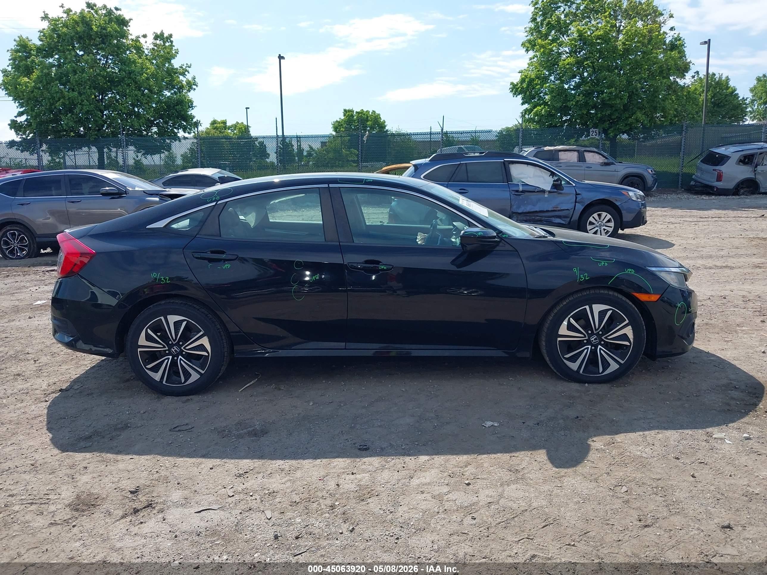 2018 Honda Civic Ex-l Black vin: 2HGFC1F71JH644889
