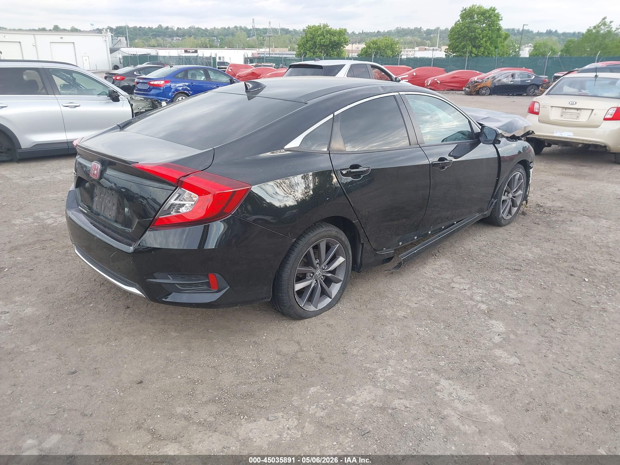 2021 Honda Civic Ex-l Черный vin: 2HGFC1F77MH702783