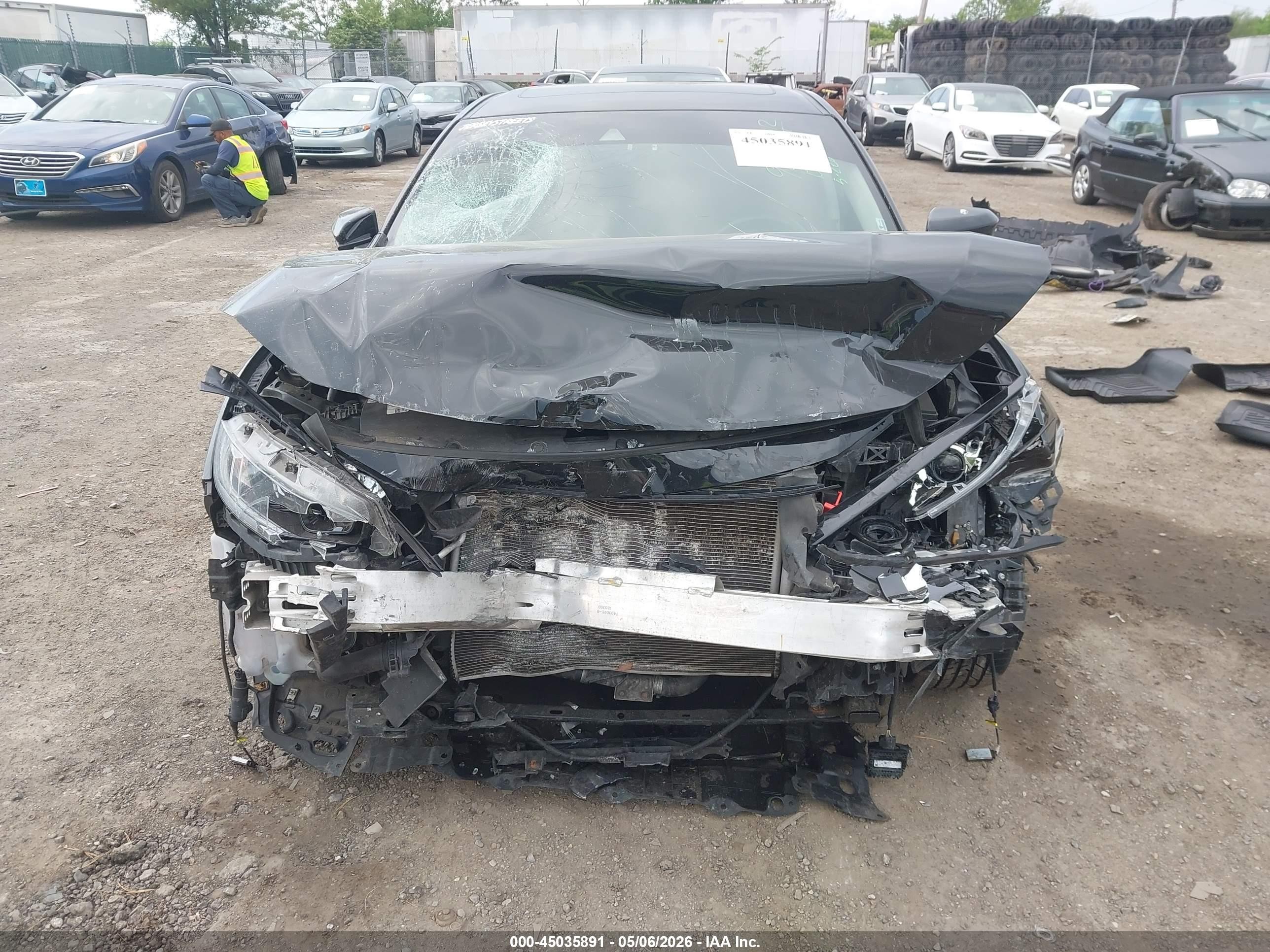 2021 Honda Civic Ex-l Черный vin: 2HGFC1F77MH702783