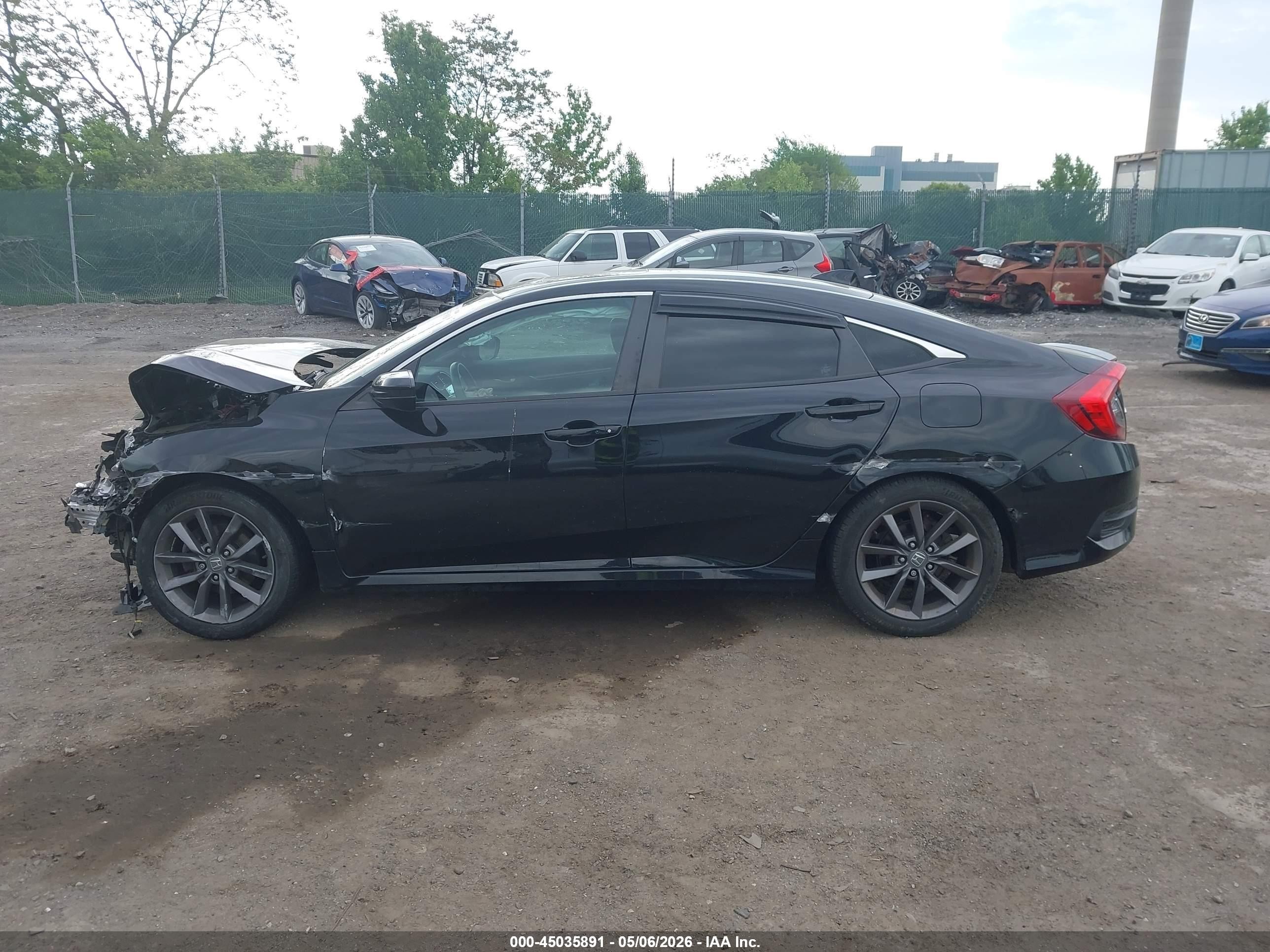 2021 Honda Civic Ex-l Черный vin: 2HGFC1F77MH702783