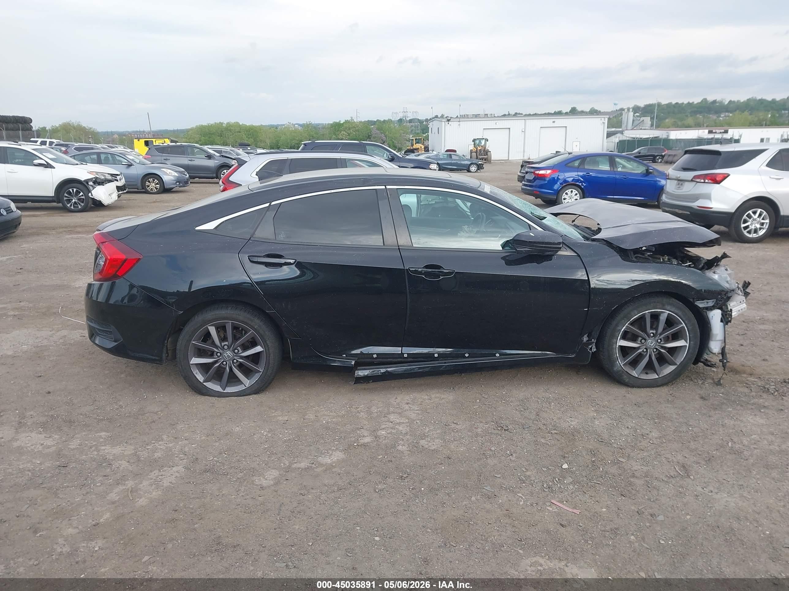 2021 Honda Civic Ex-l Черный vin: 2HGFC1F77MH702783