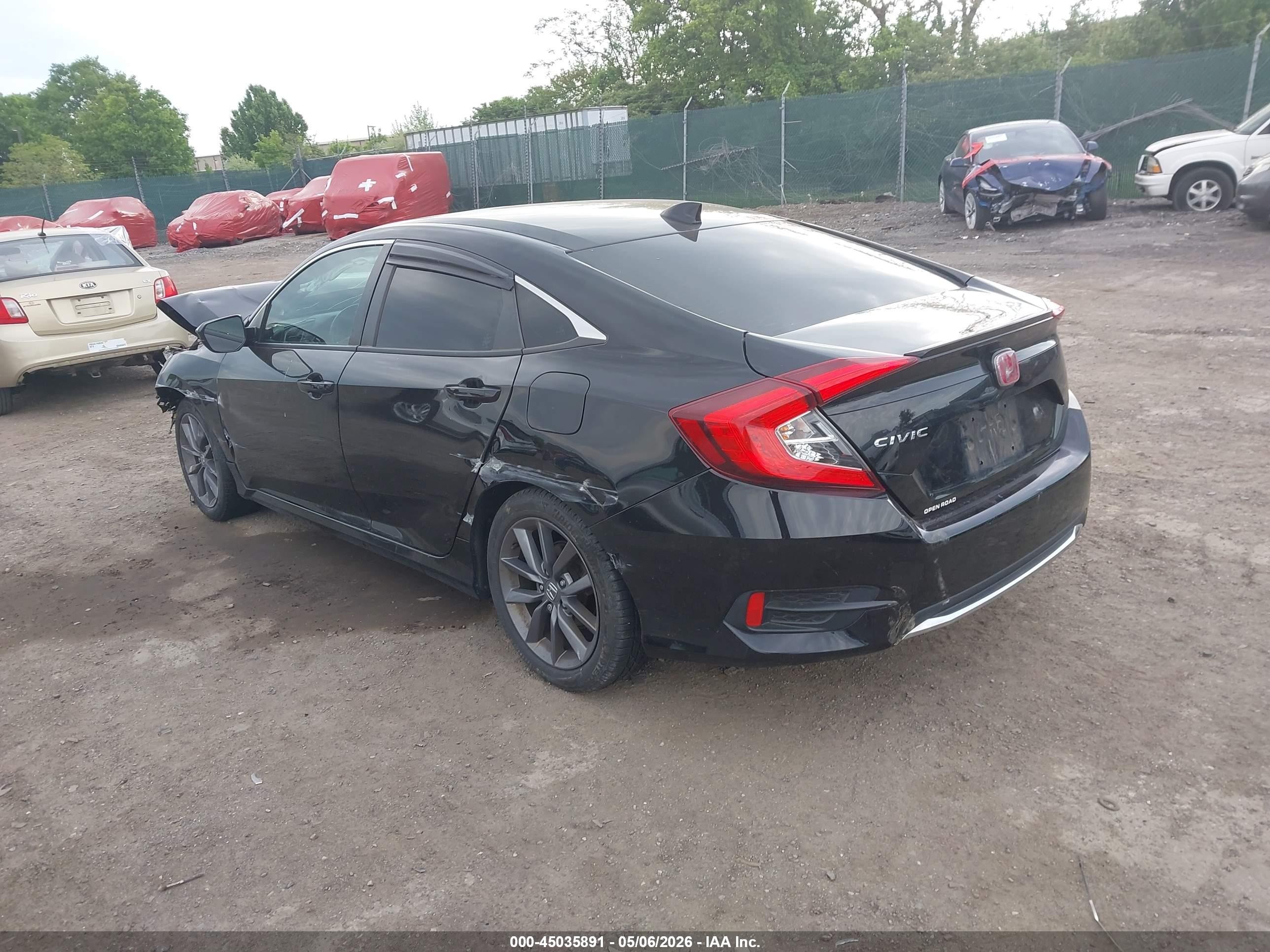 2021 Honda Civic Ex-l Черный vin: 2HGFC1F77MH702783
