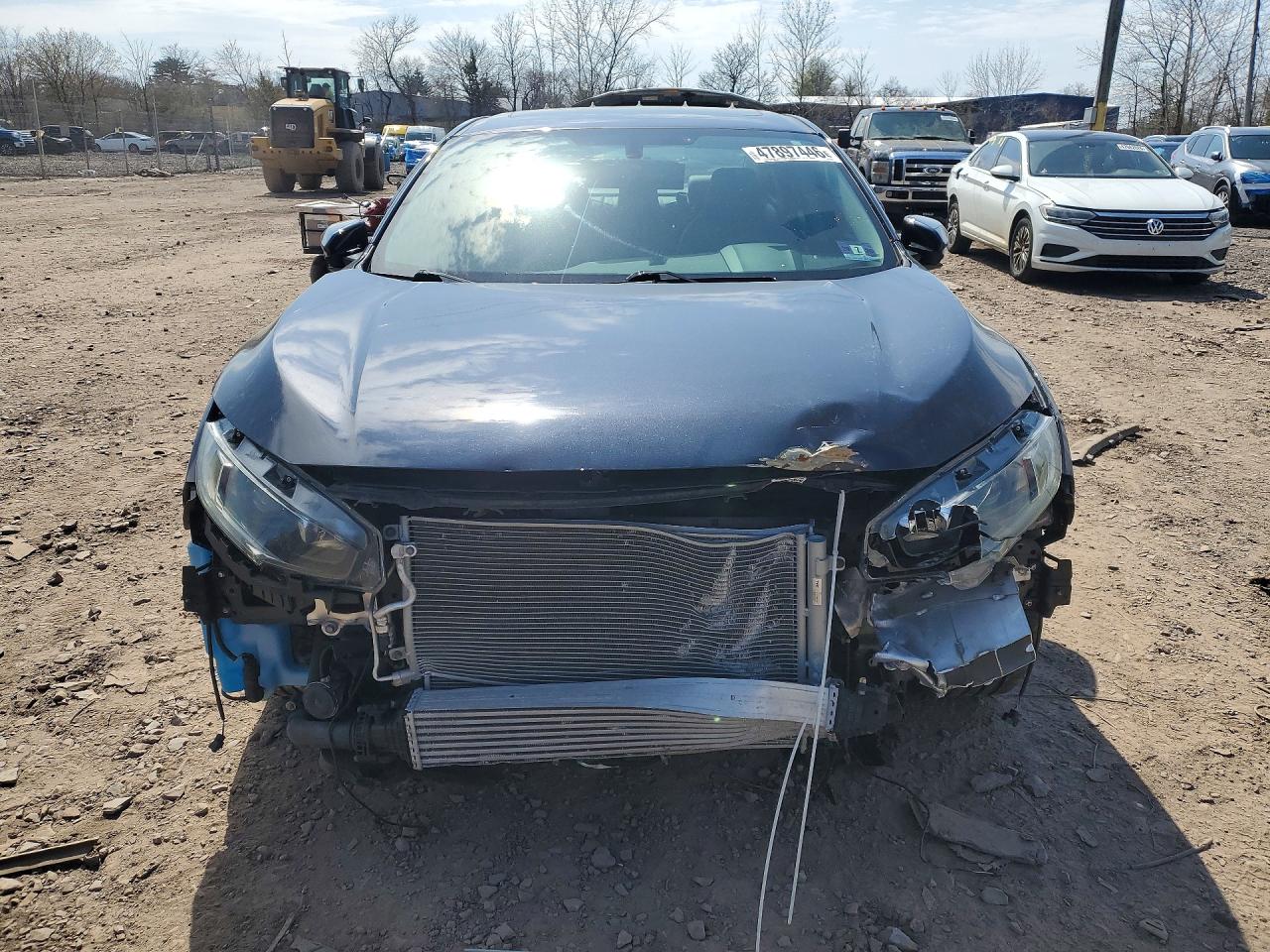 2017 Honda Civic Exl Black vin: 2HGFC1F78HH658878