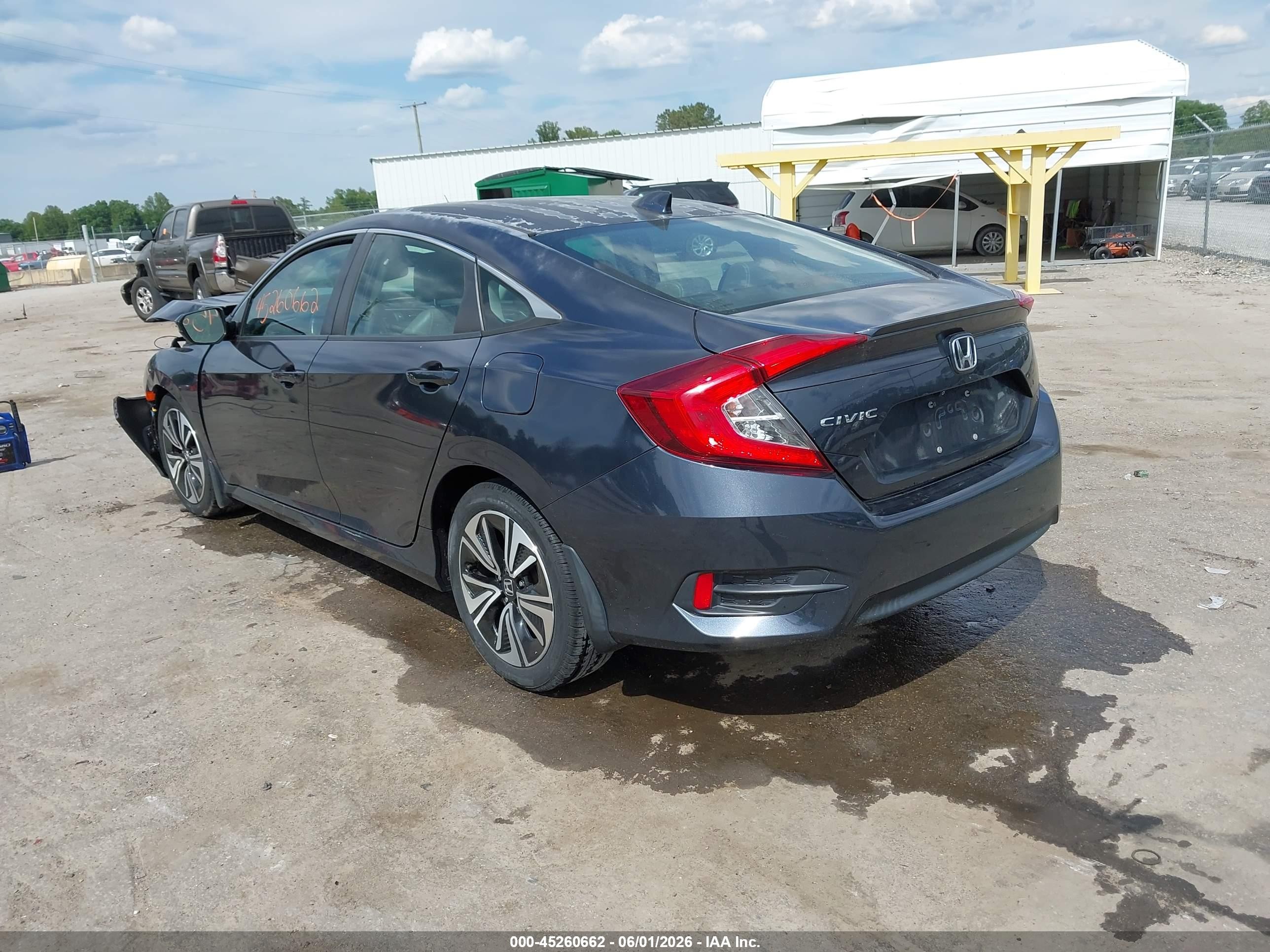 2018 Honda Civic Ex-l Gray vin: 2HGFC1F78JH644761