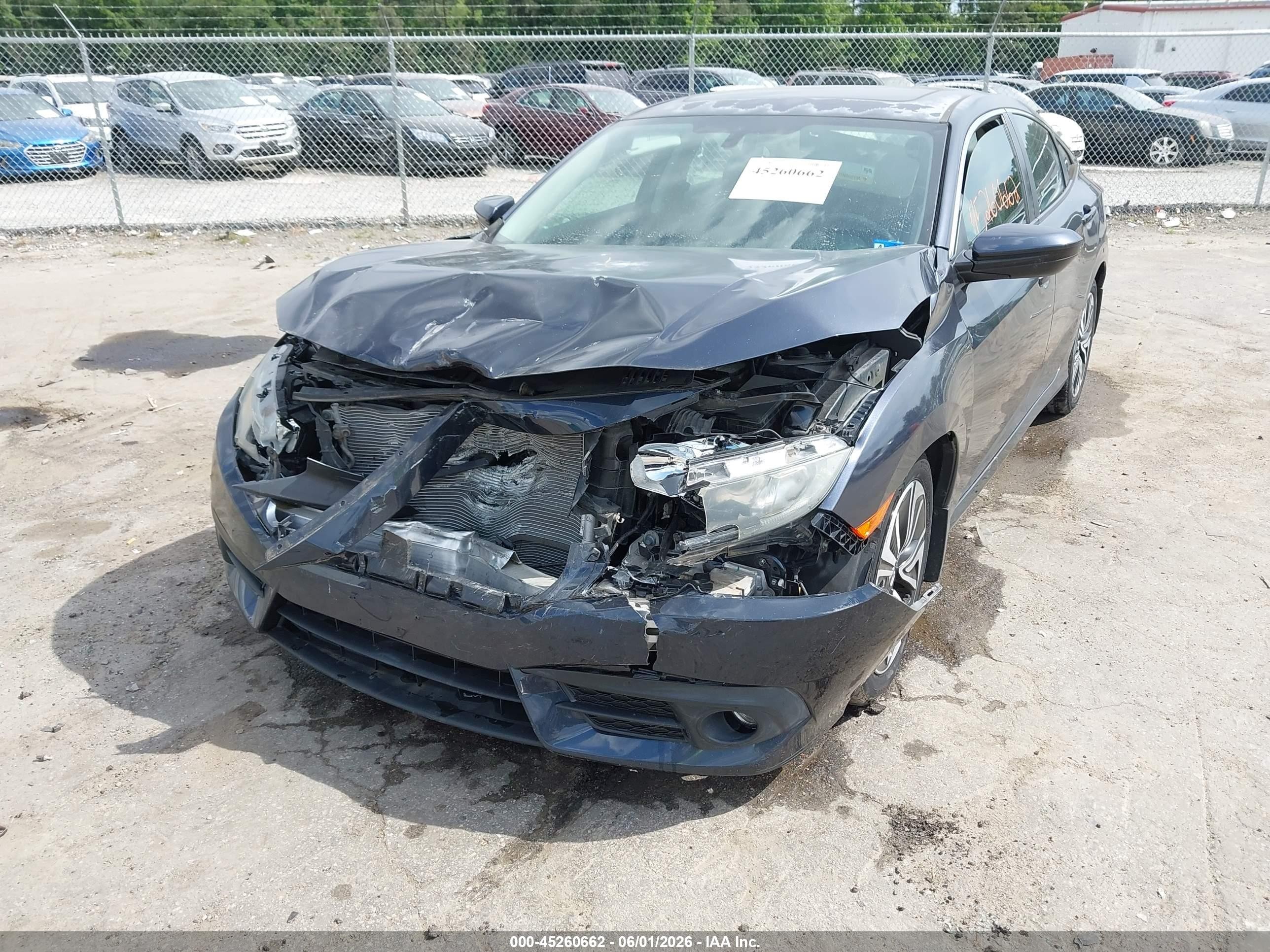 2018 Honda Civic Ex-l Gray vin: 2HGFC1F78JH644761