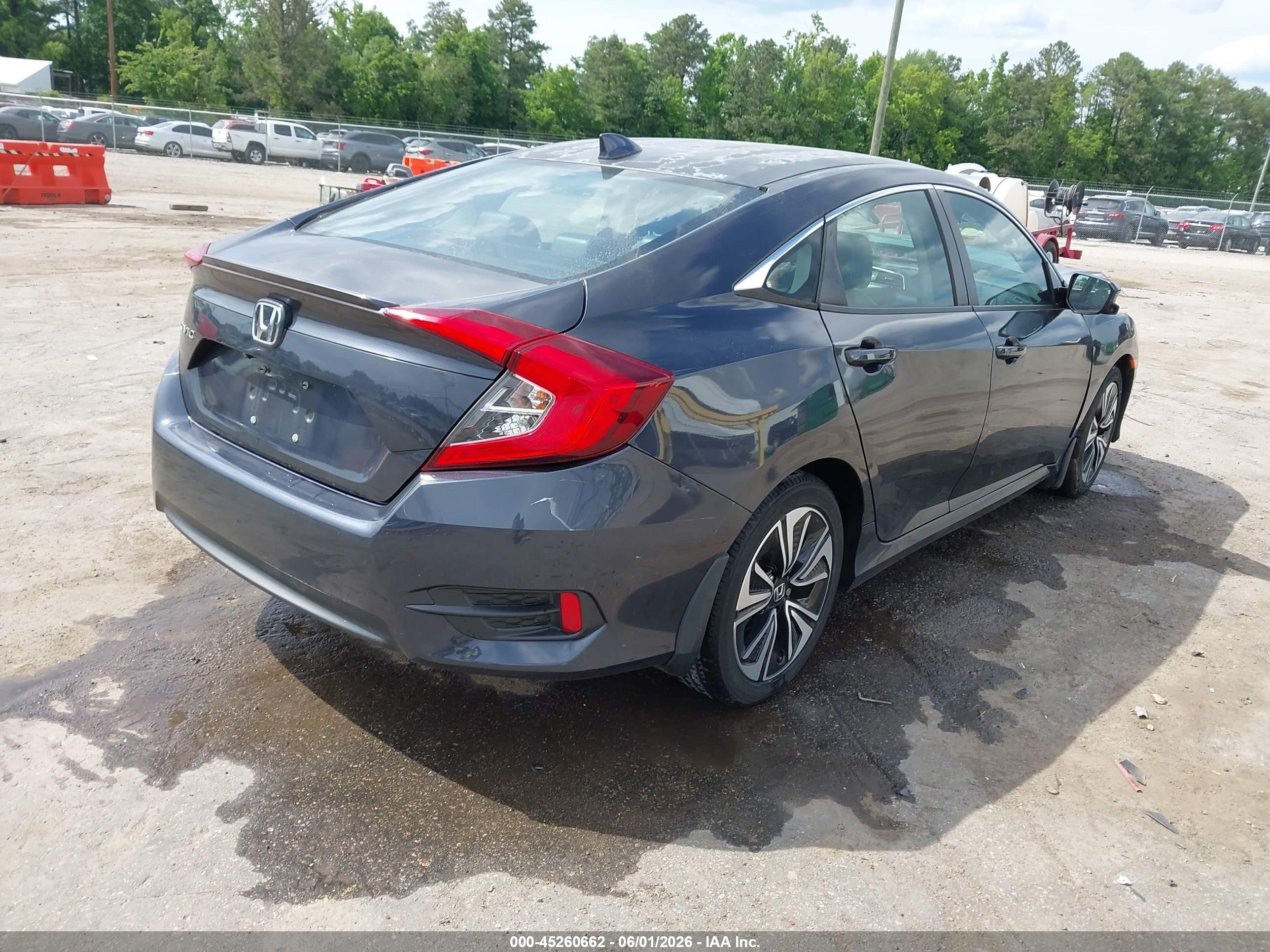2018 Honda Civic Ex-l Gray vin: 2HGFC1F78JH644761