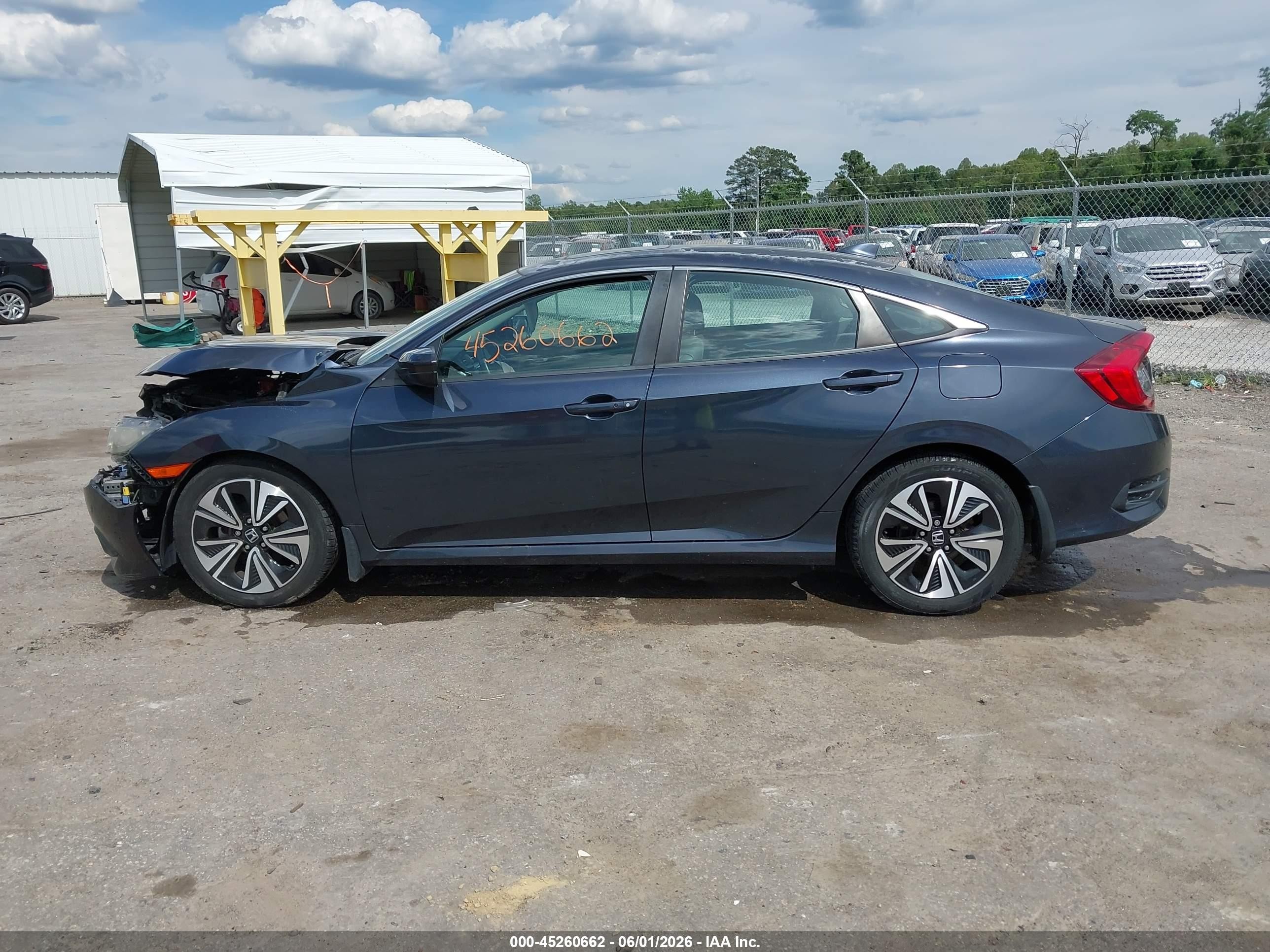2018 Honda Civic Ex-l Gray vin: 2HGFC1F78JH644761