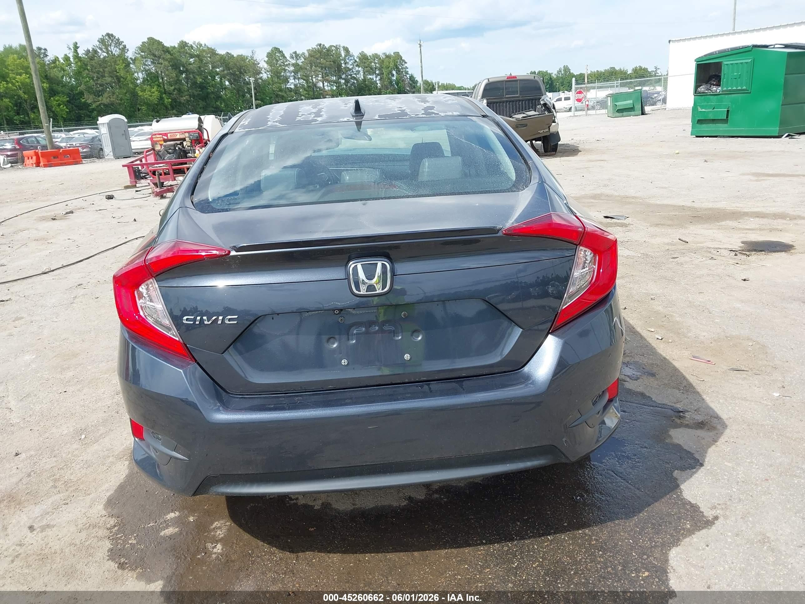 2018 Honda Civic Ex-l Gray vin: 2HGFC1F78JH644761